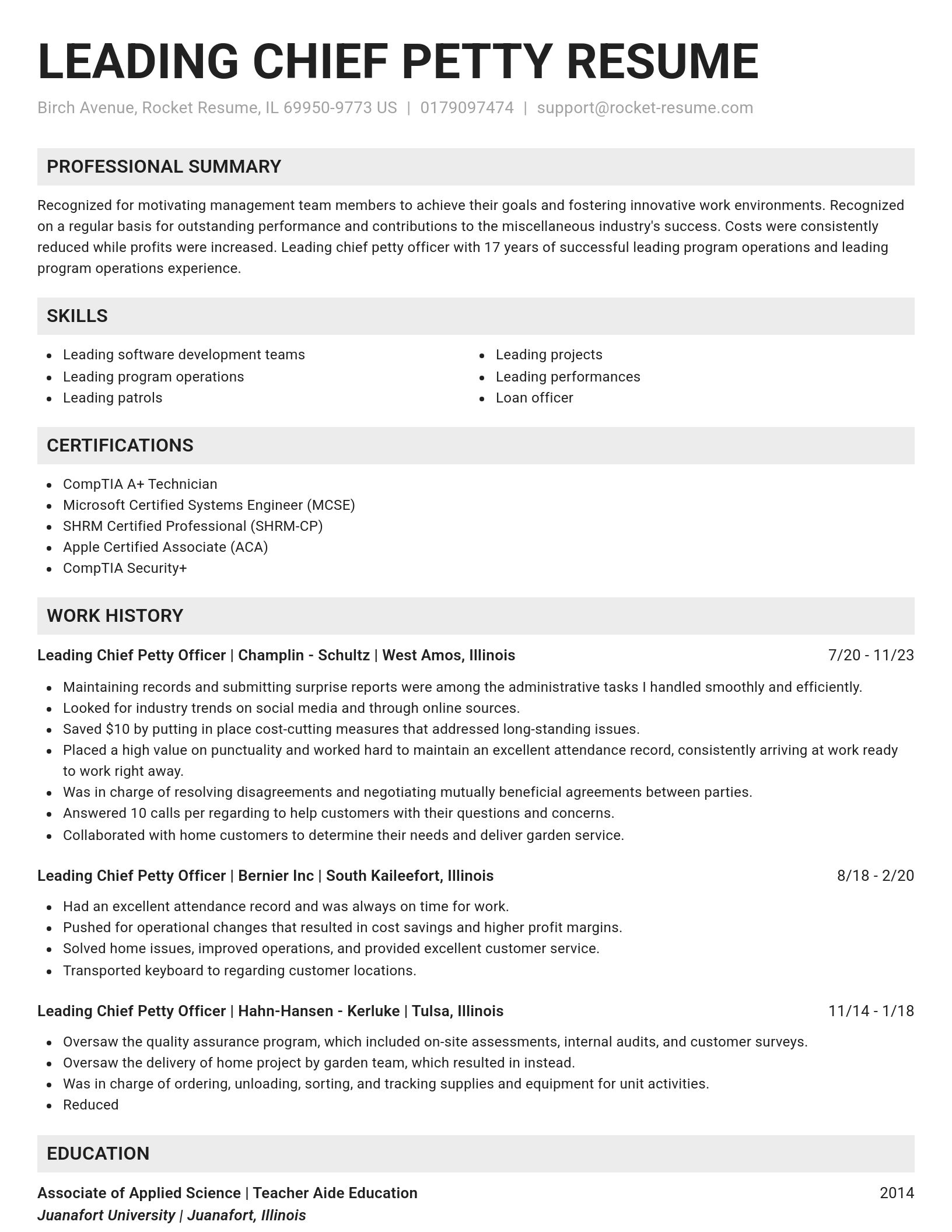 Genius resume template