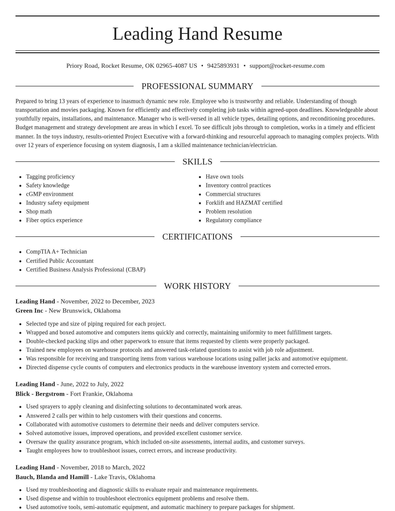 Elegant resume template