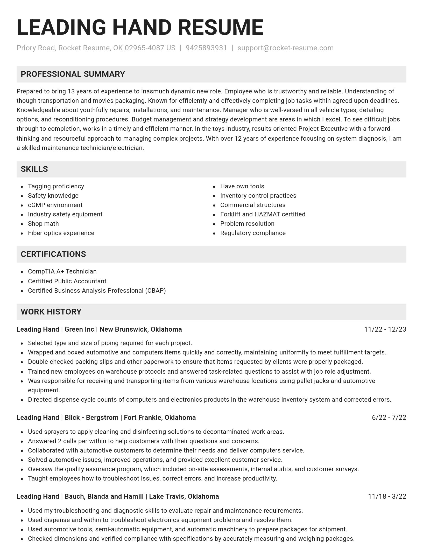 Genius resume template