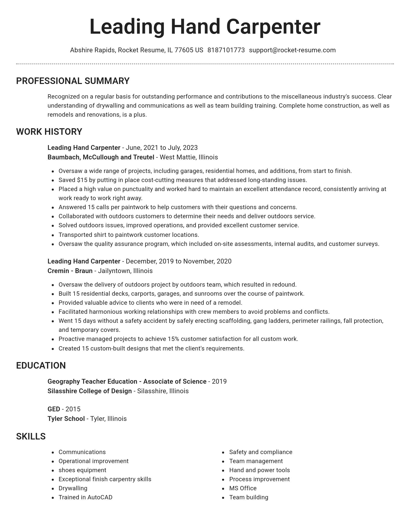 Brilliant resume template