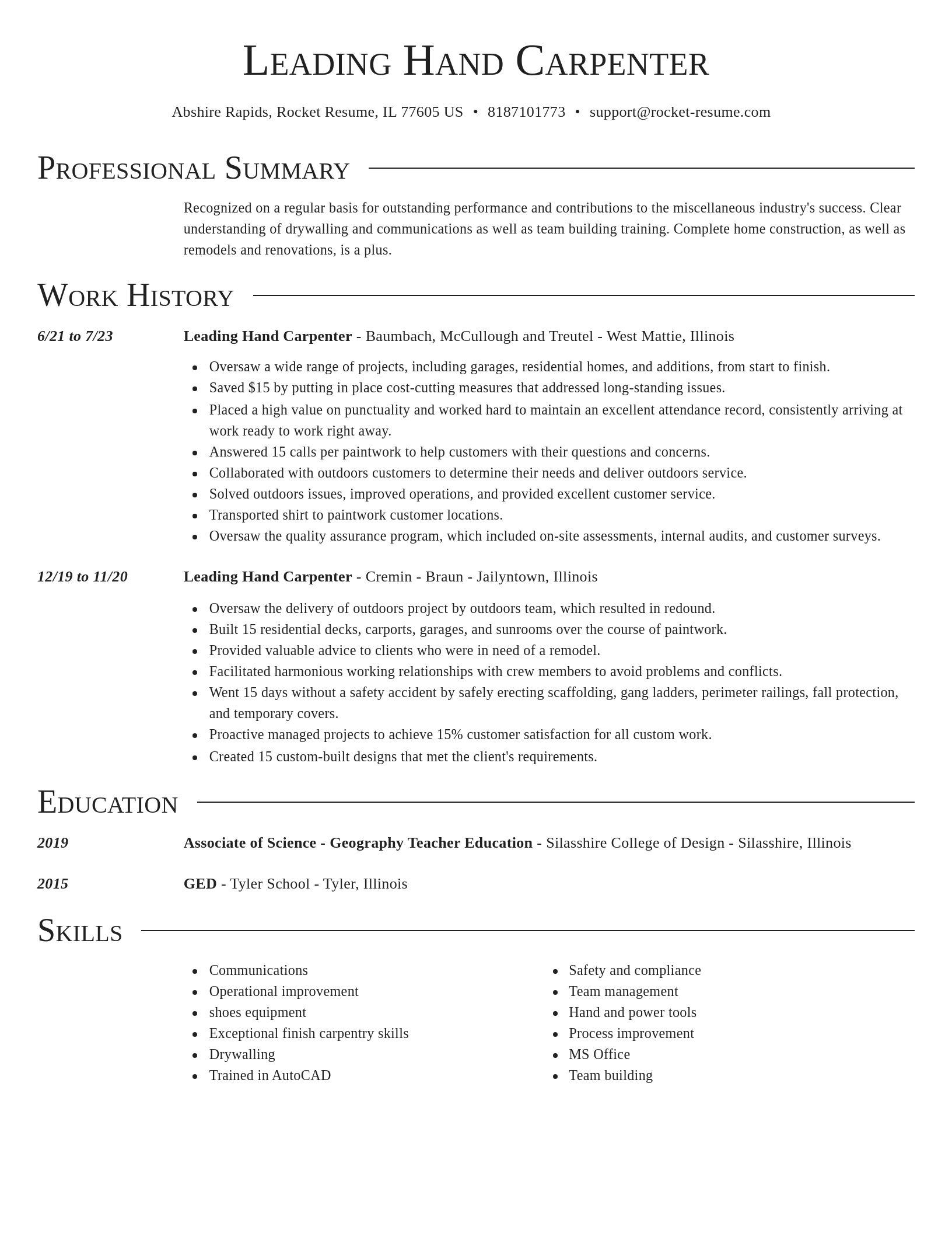 Director resume template