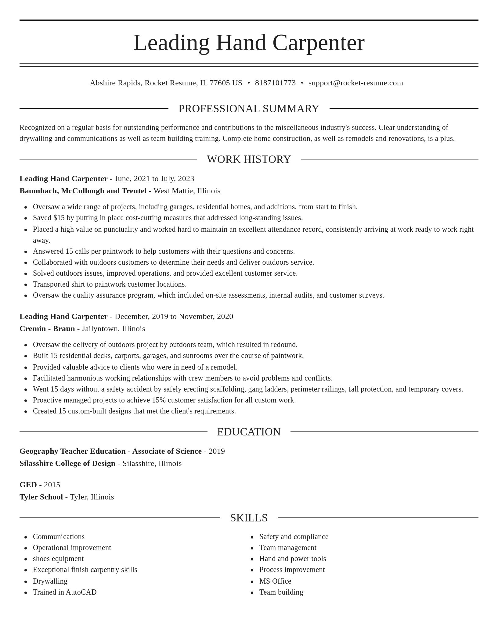 Elegant resume template