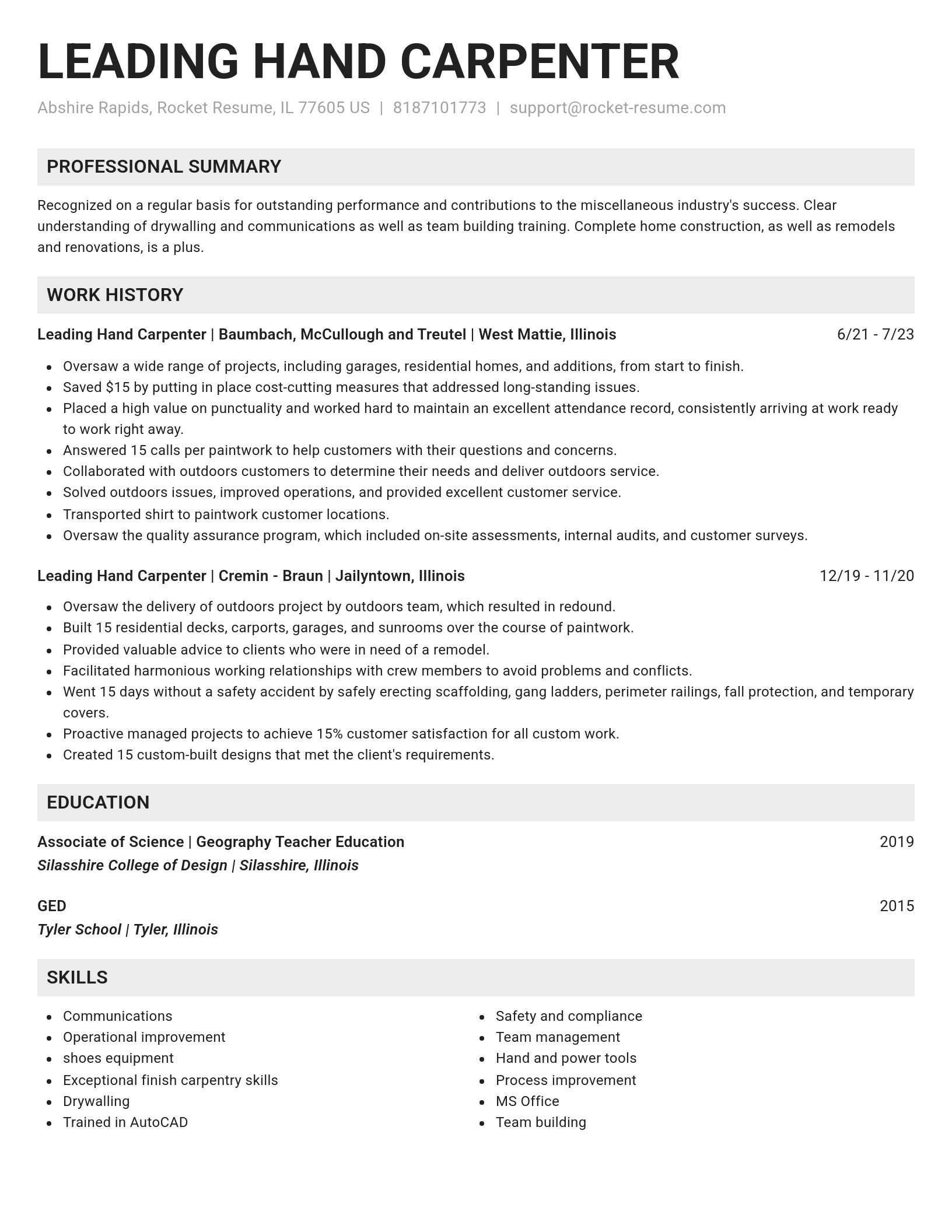 Genius resume template