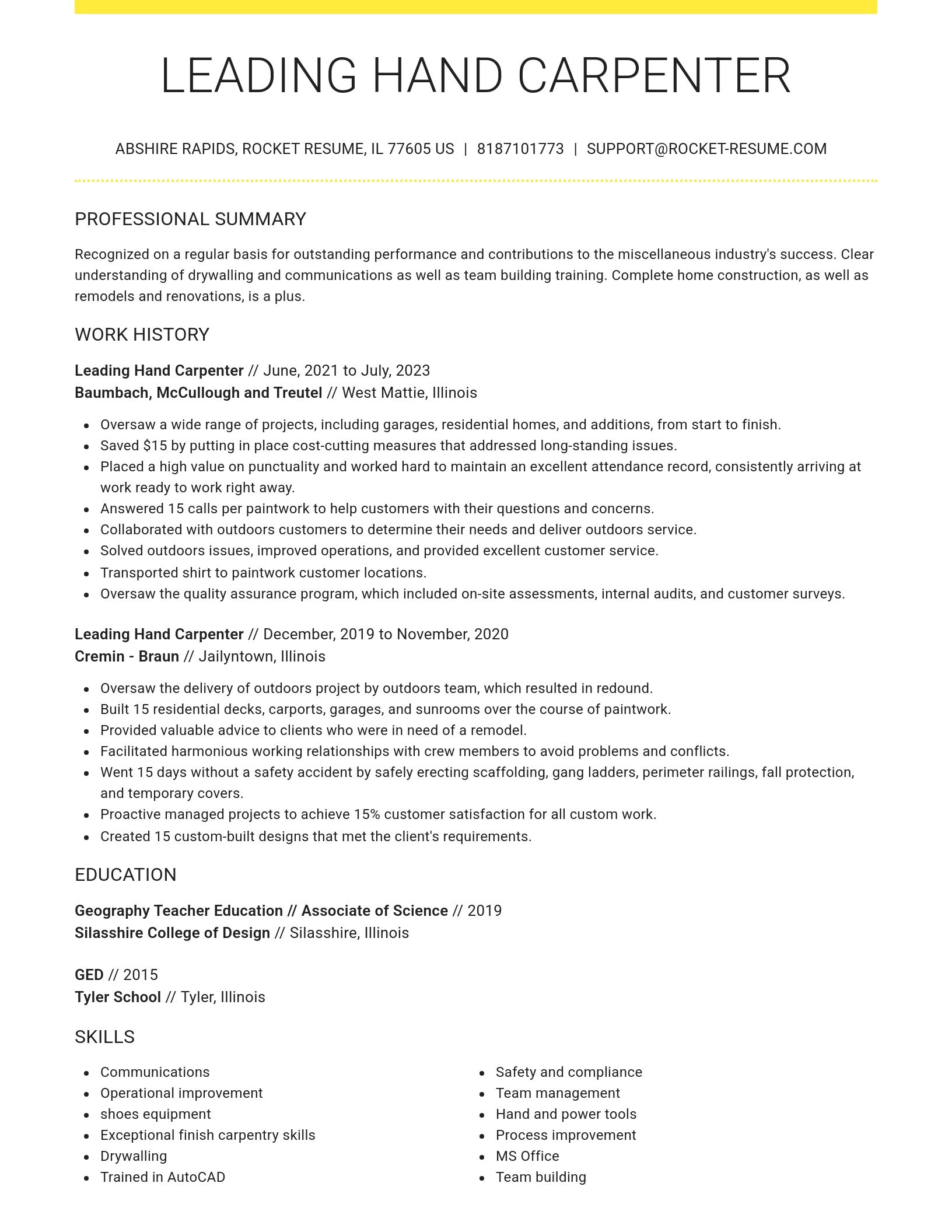 Grand resume template