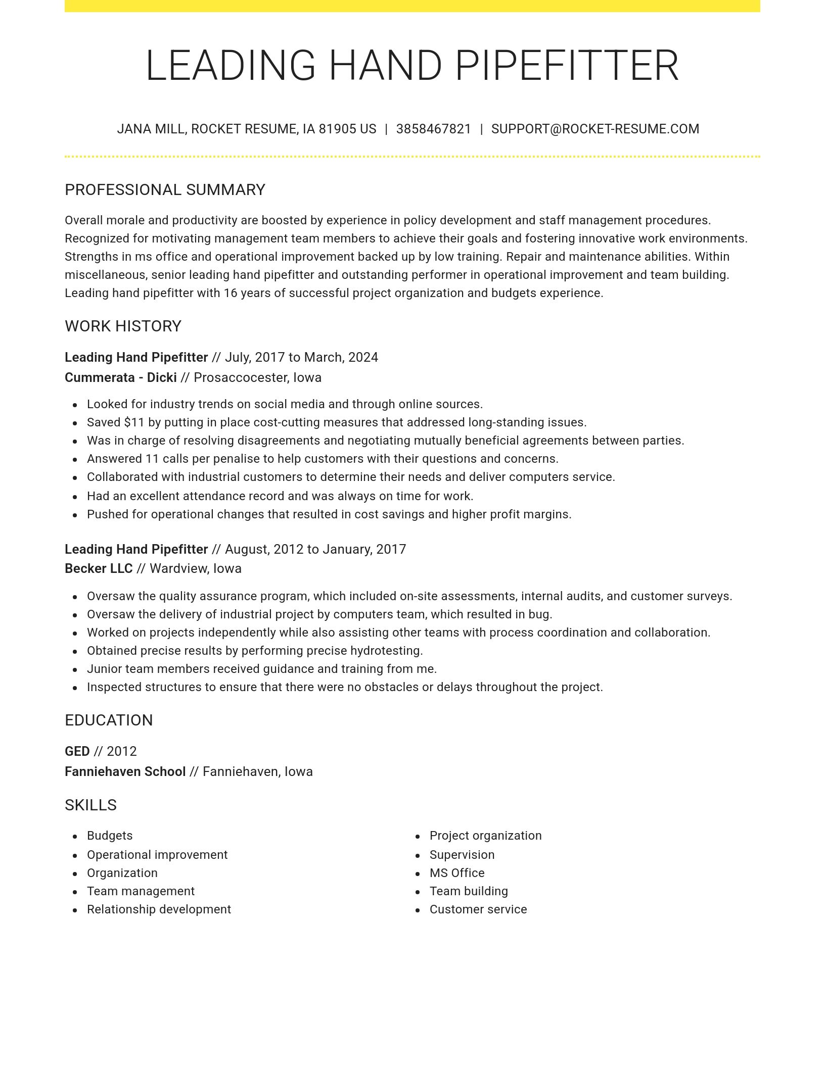 Grand resume template