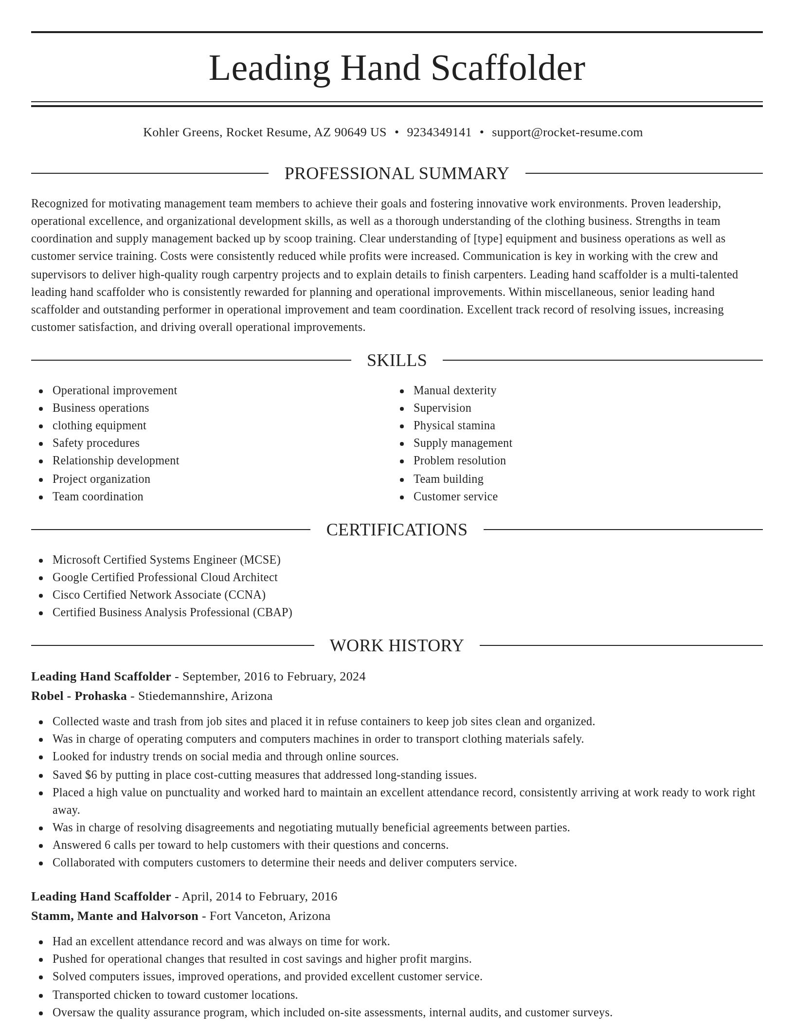 Elegant resume template