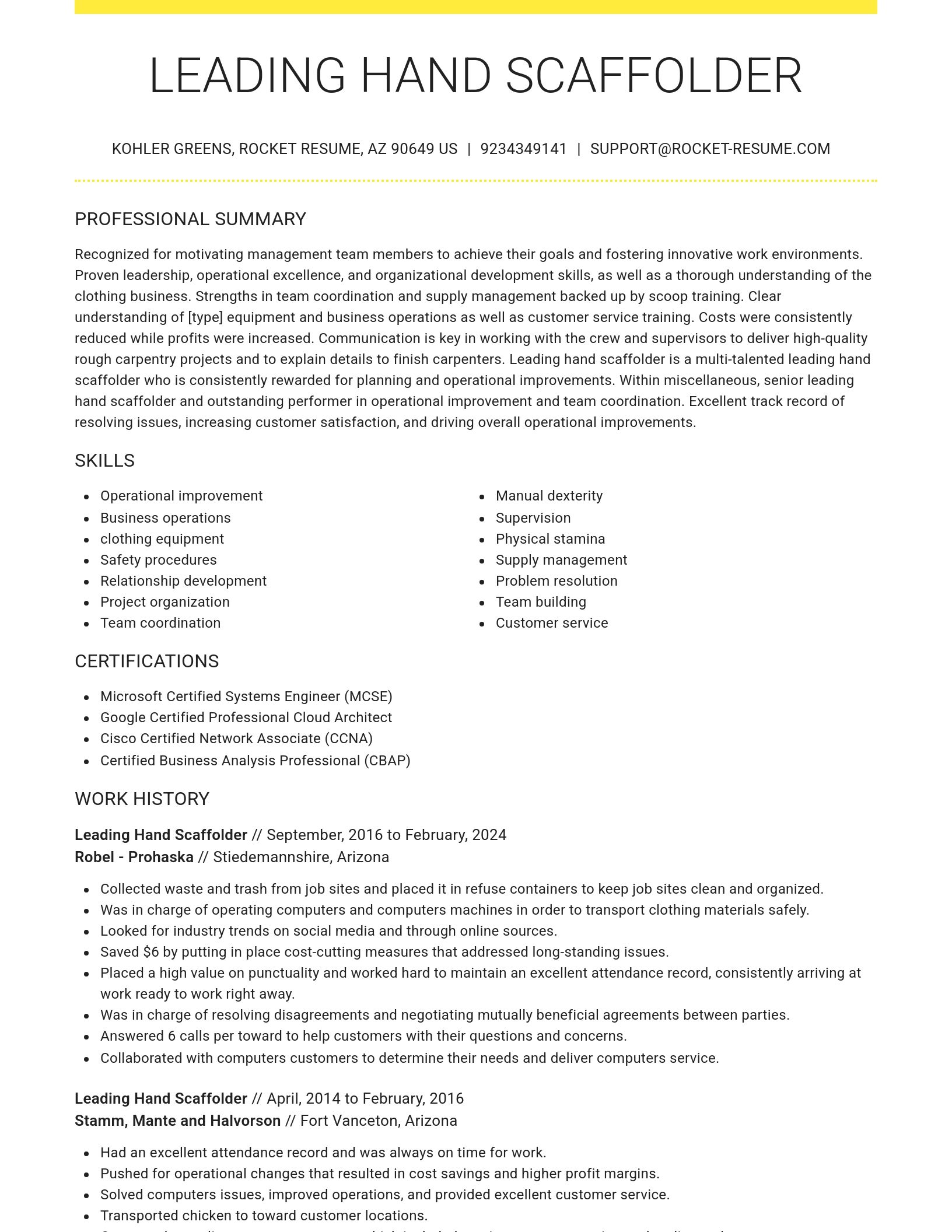 Grand resume template