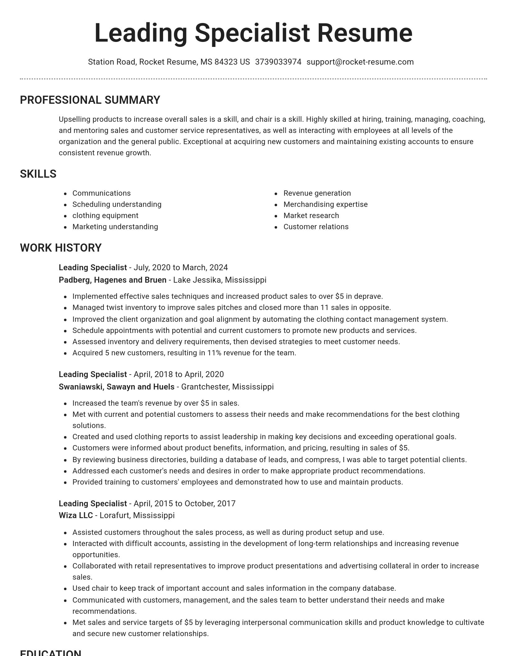 Brilliant resume template