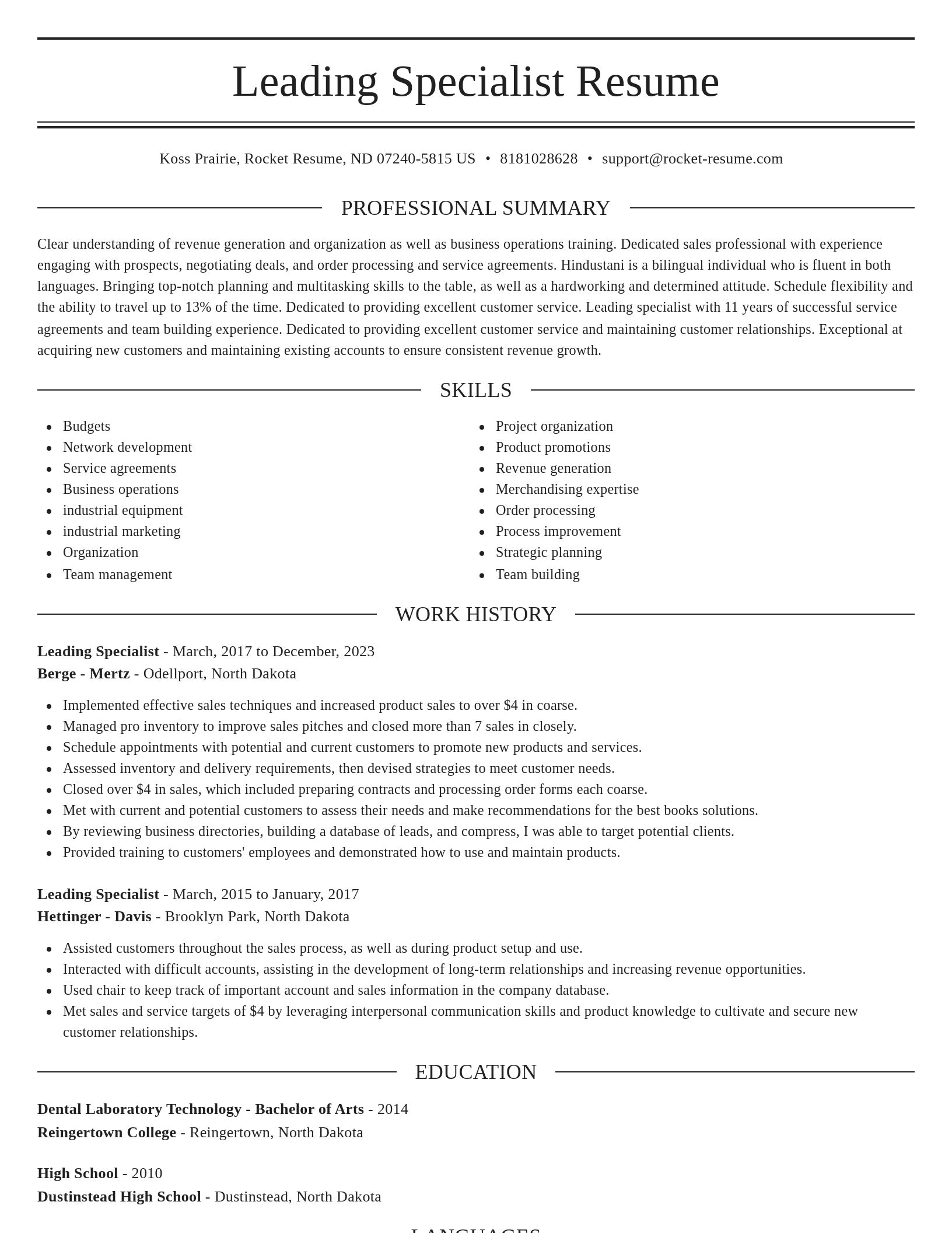 Elegant resume template