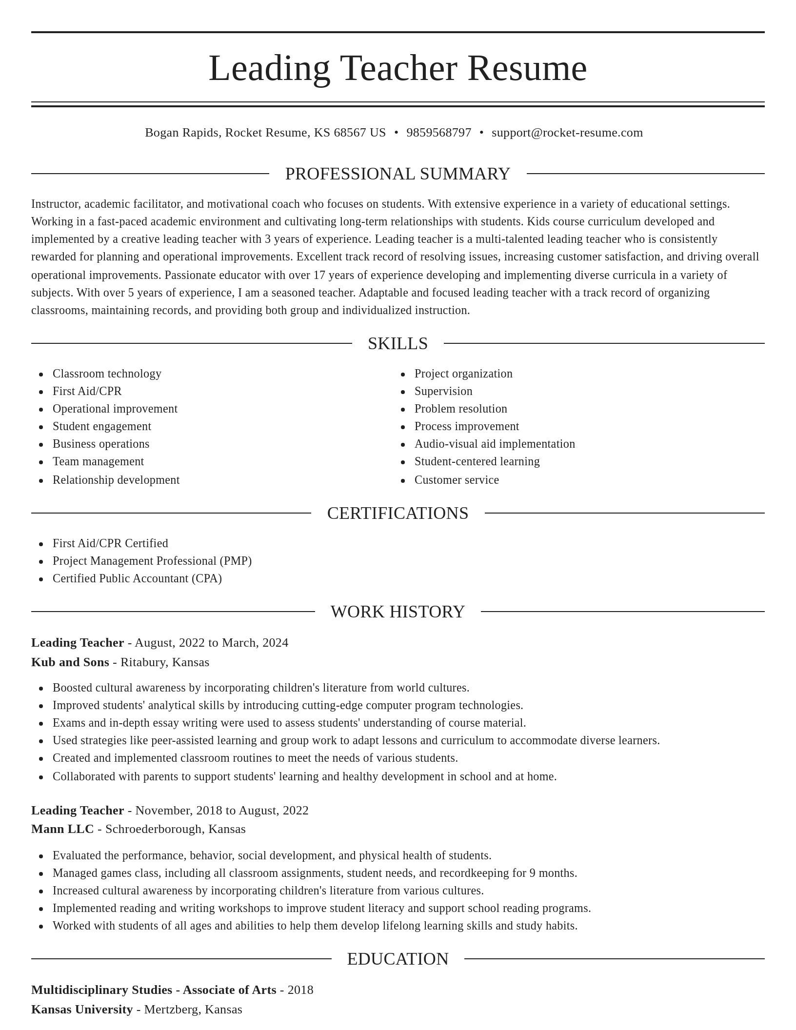 Elegant resume template