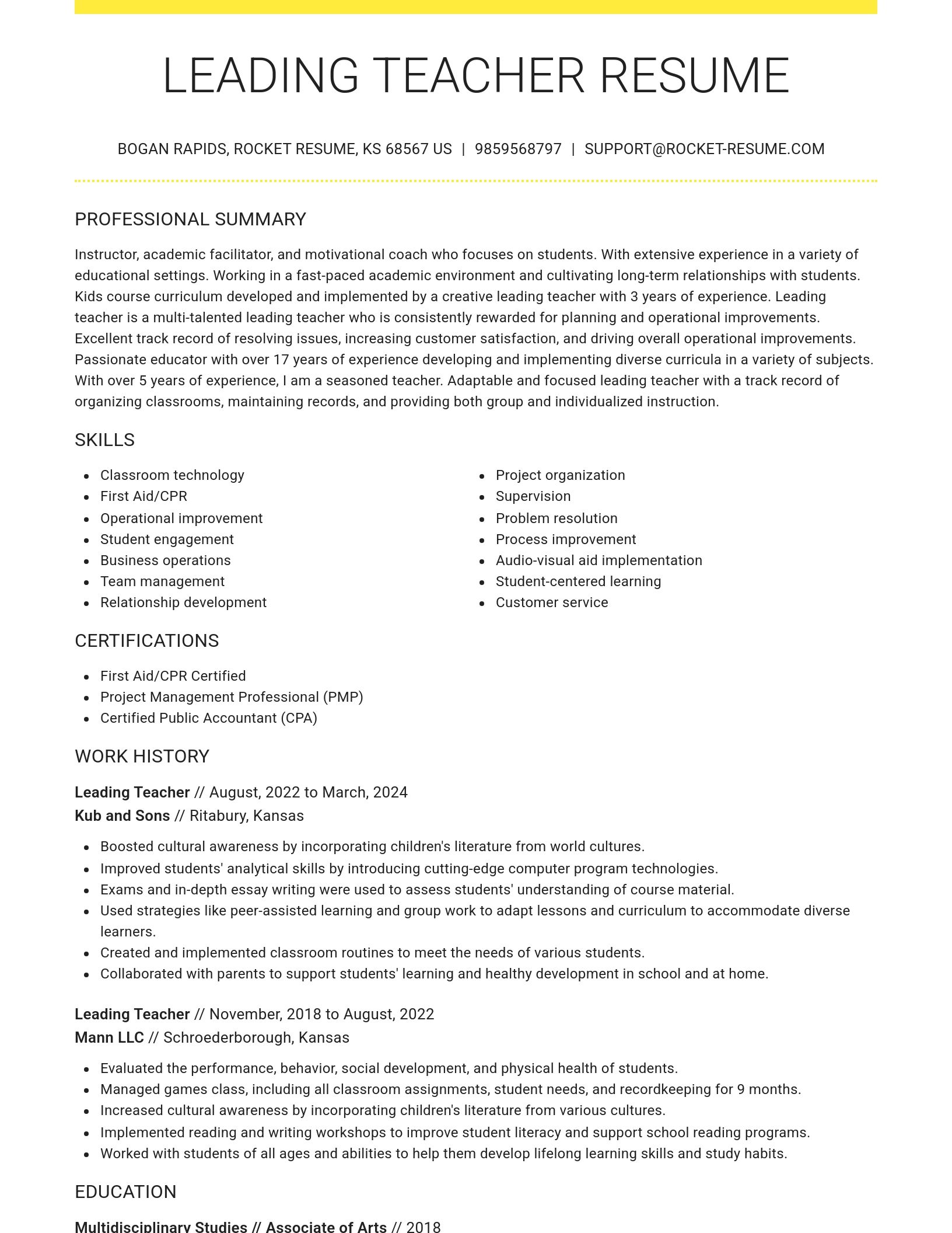 Grand resume template