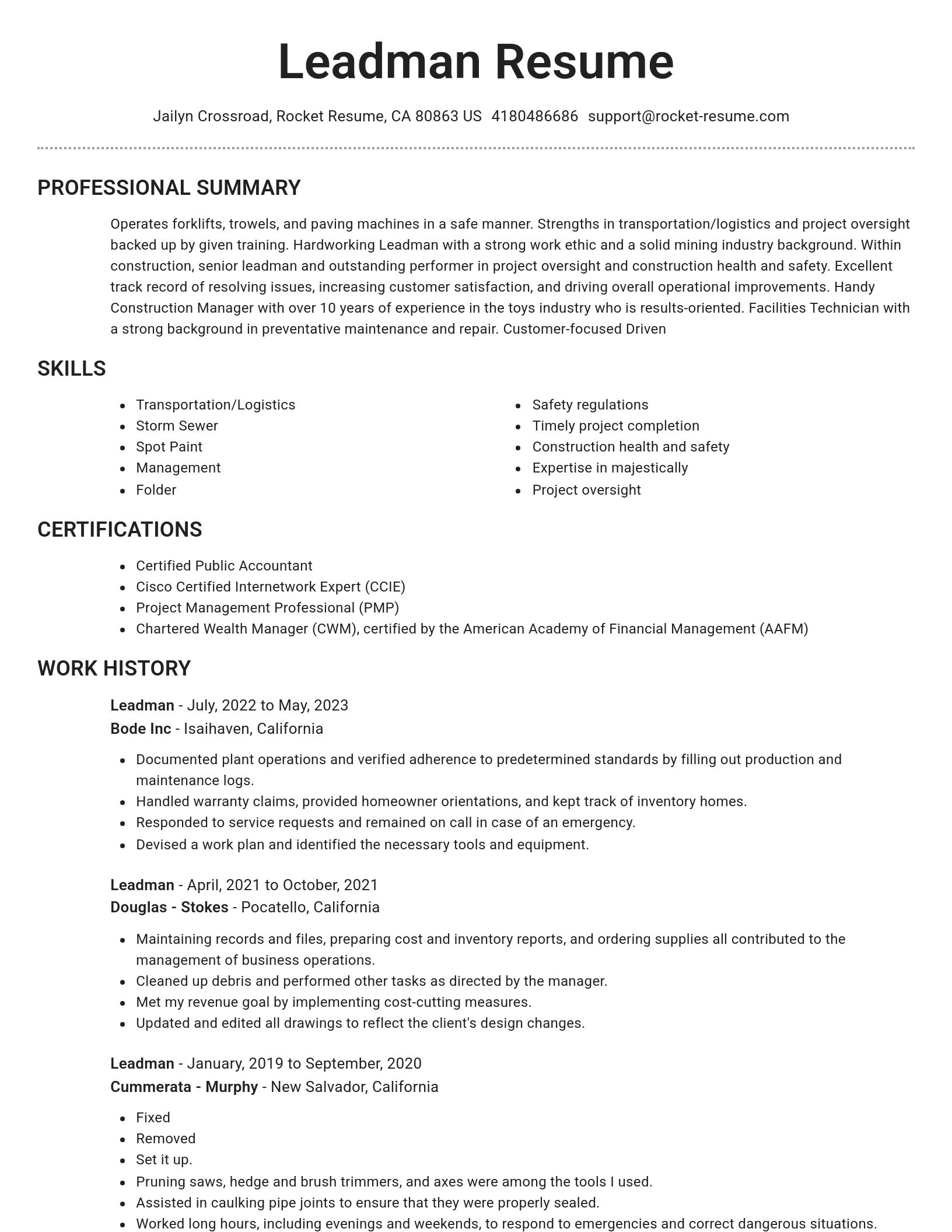 Brilliant resume template