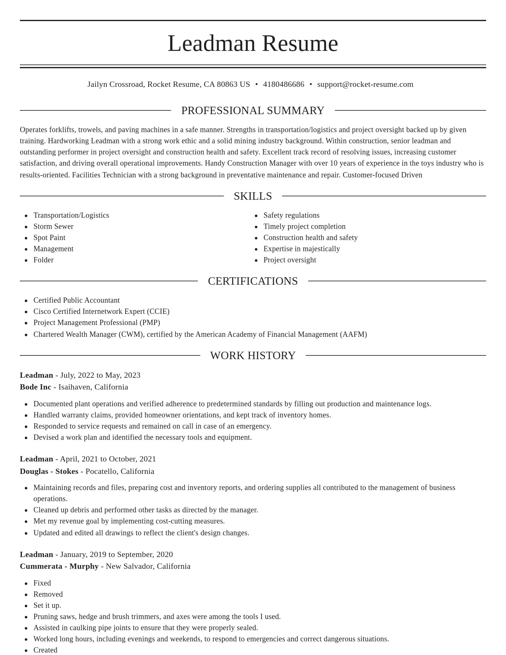 Elegant resume template
