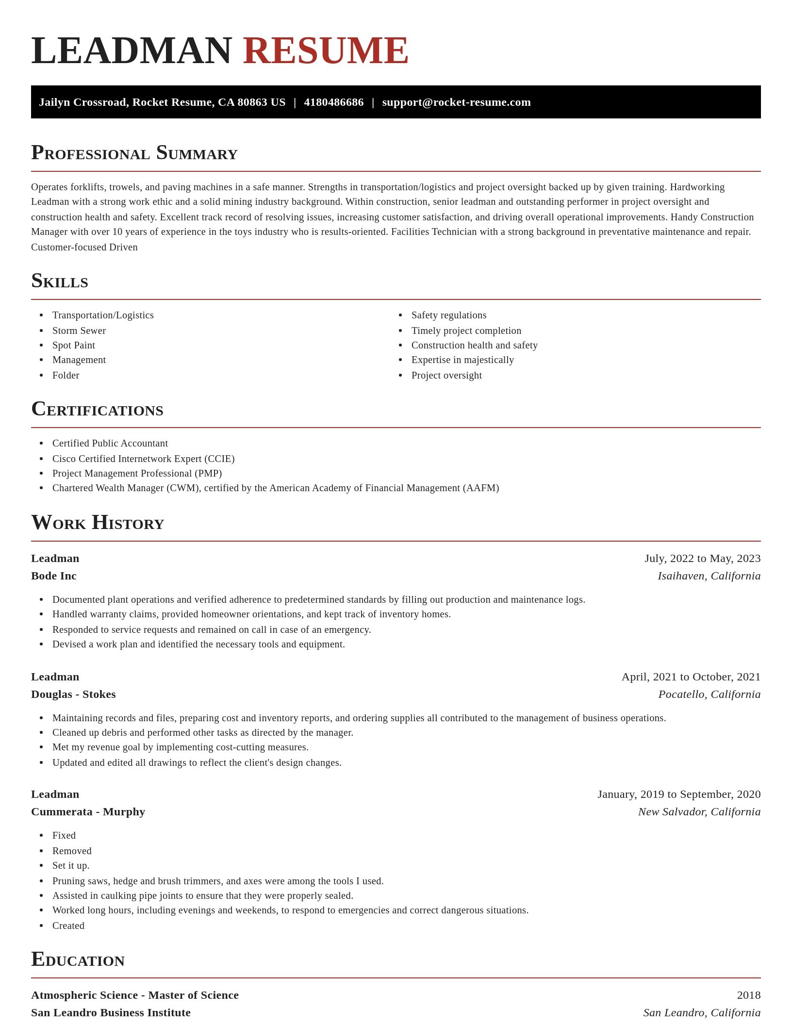 Exquisite resume template