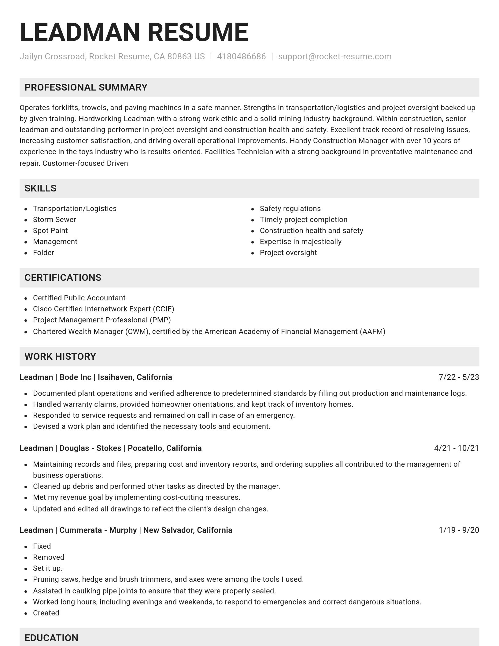 Genius resume template