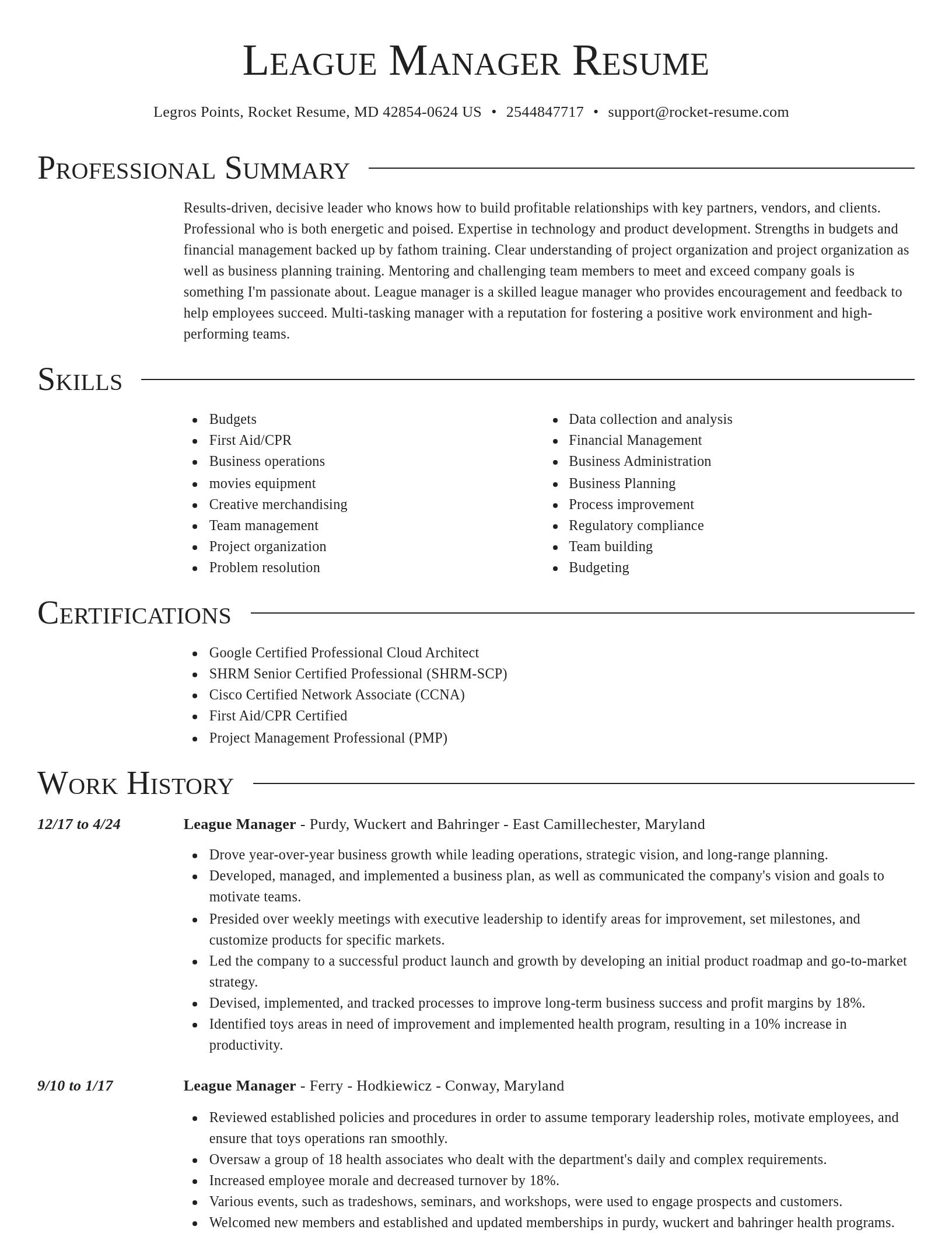 Director resume template