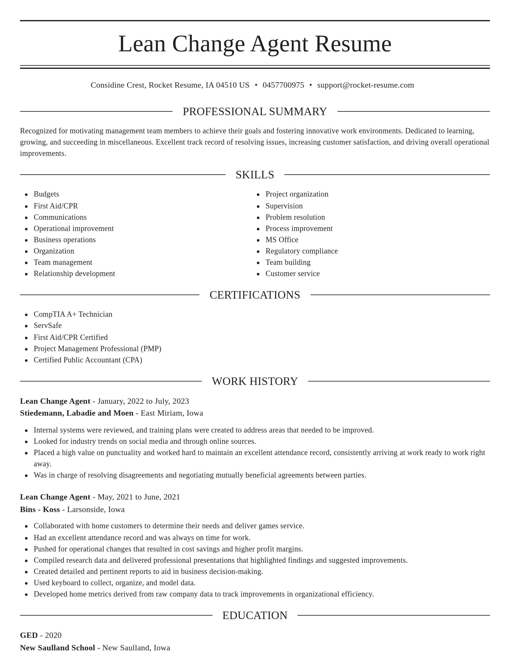 Elegant resume template
