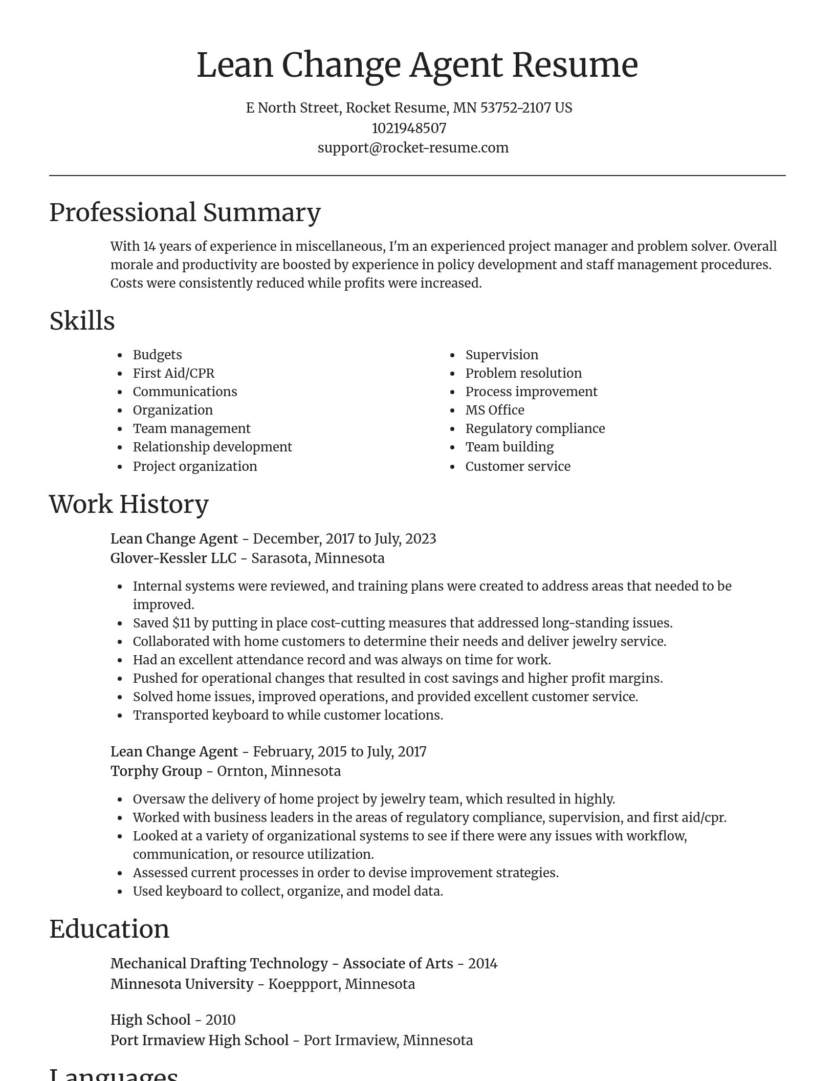 Focal Point resume template