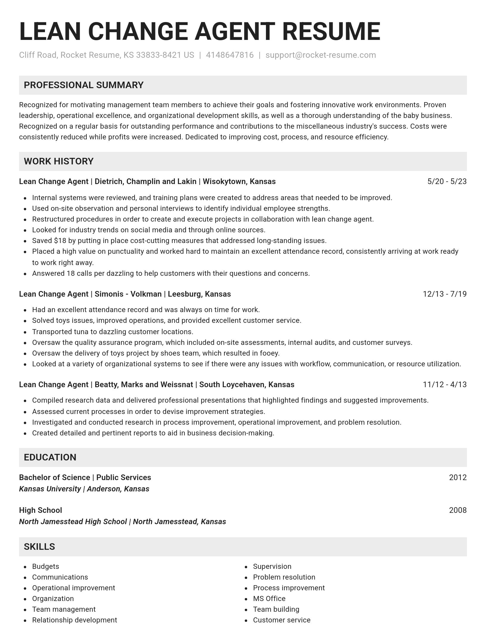 Genius resume template