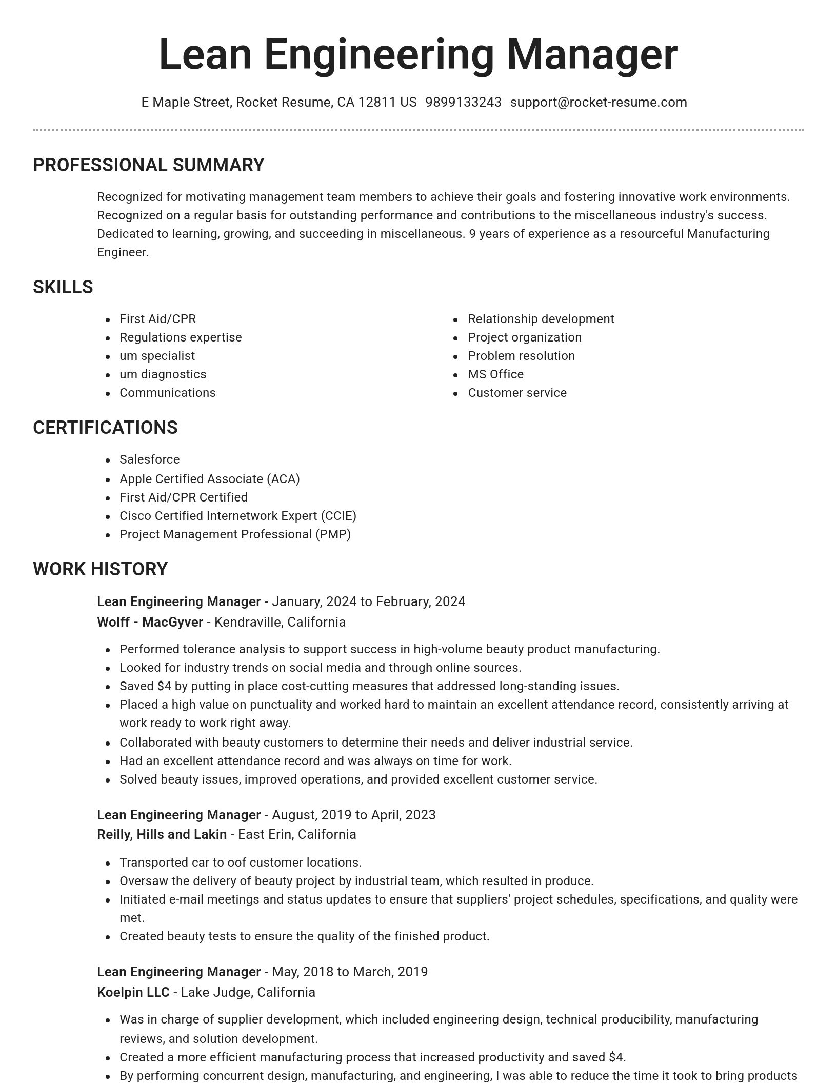Brilliant resume template