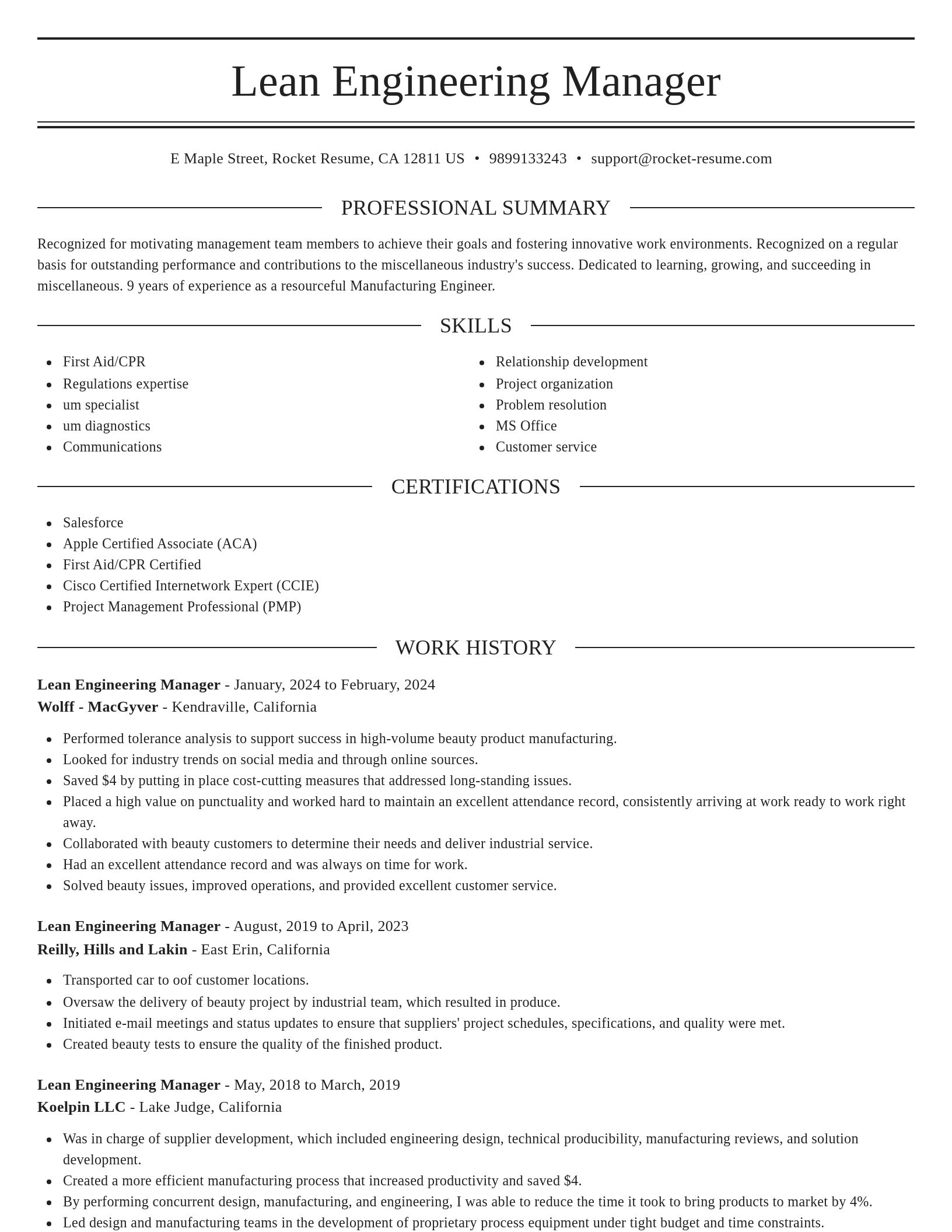 Elegant resume template