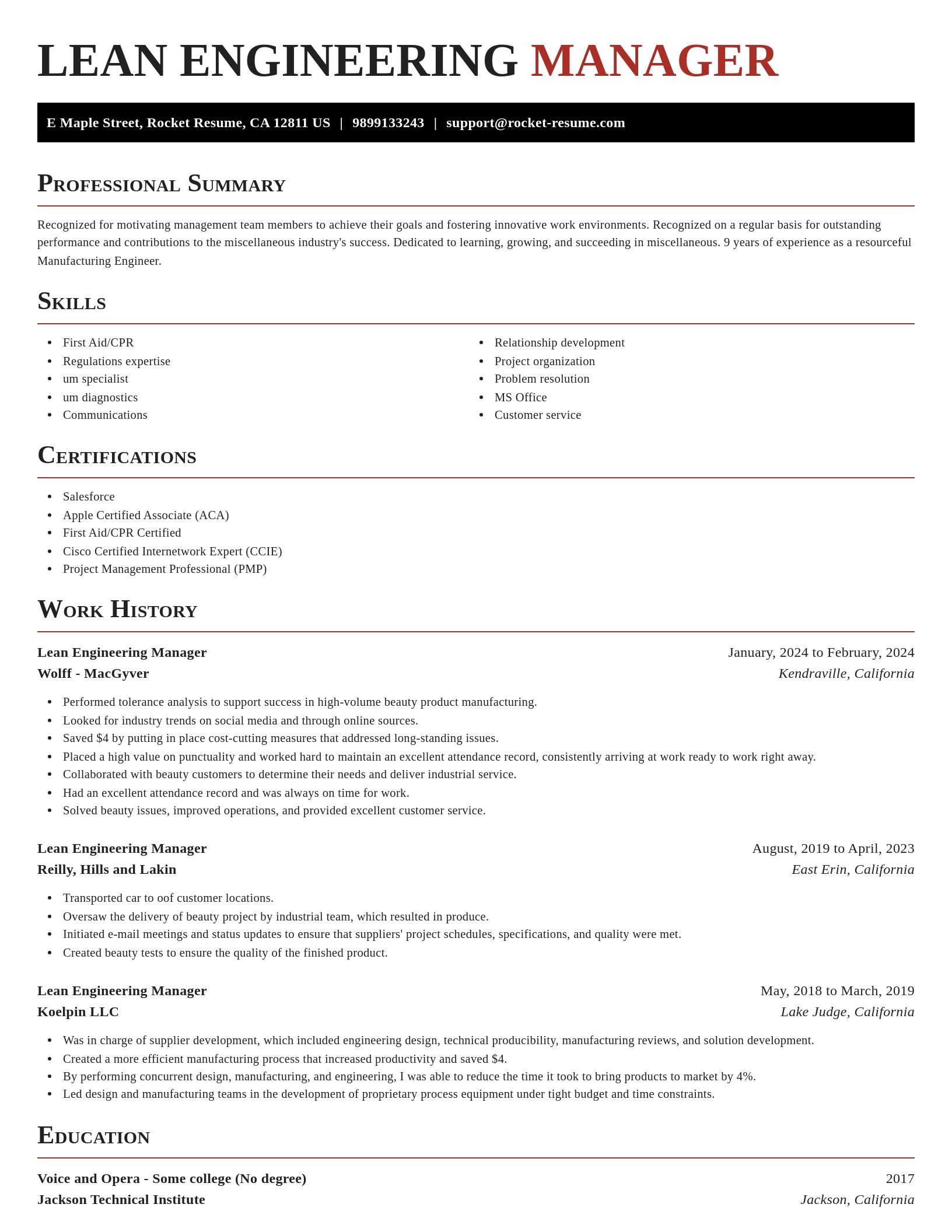 Exquisite resume template