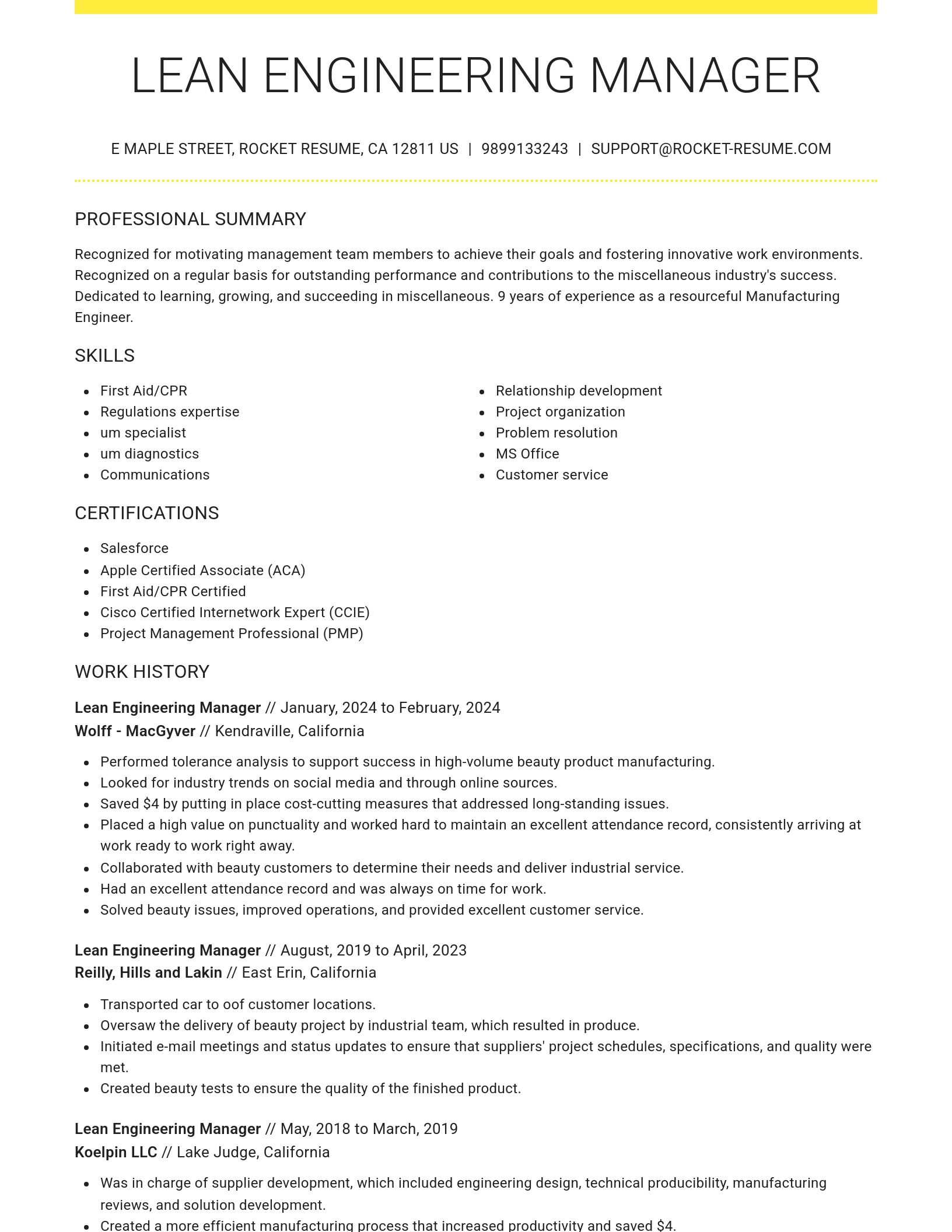 Grand resume template