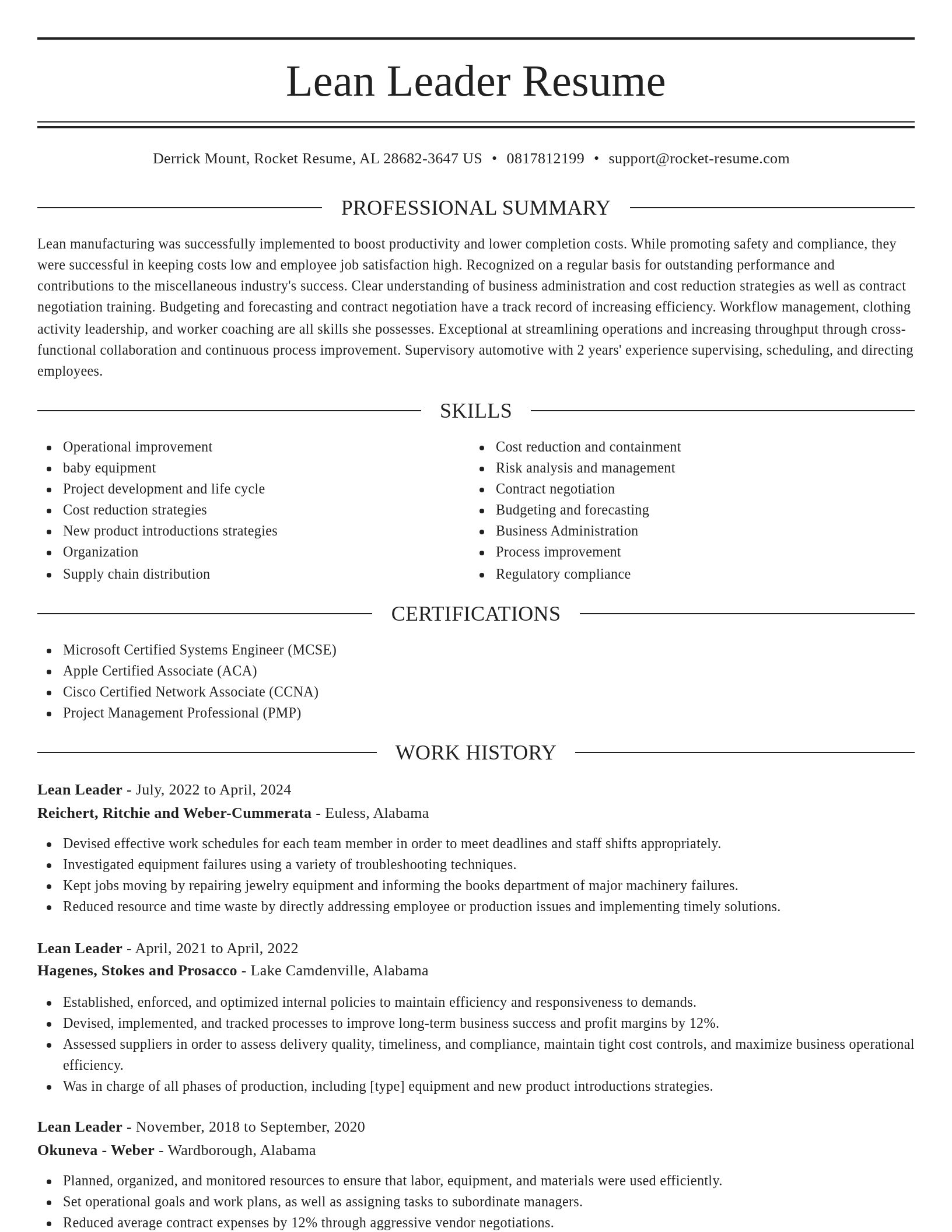 Elegant resume template