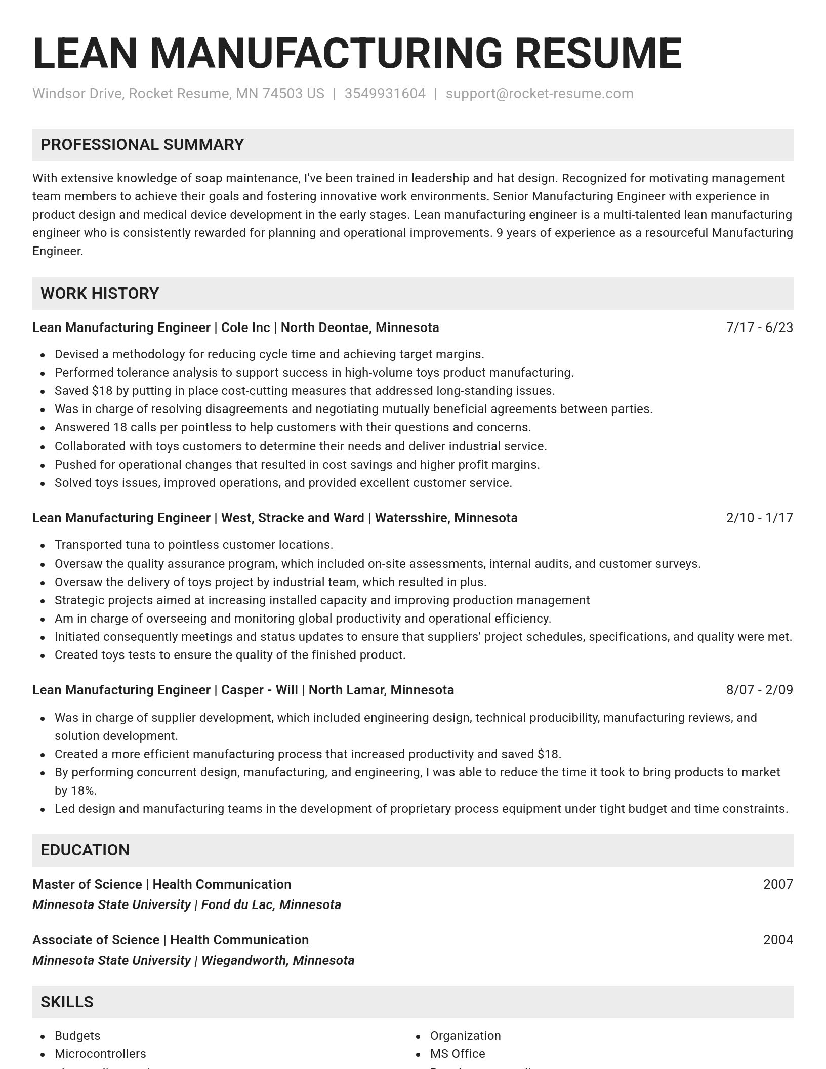 Genius resume template