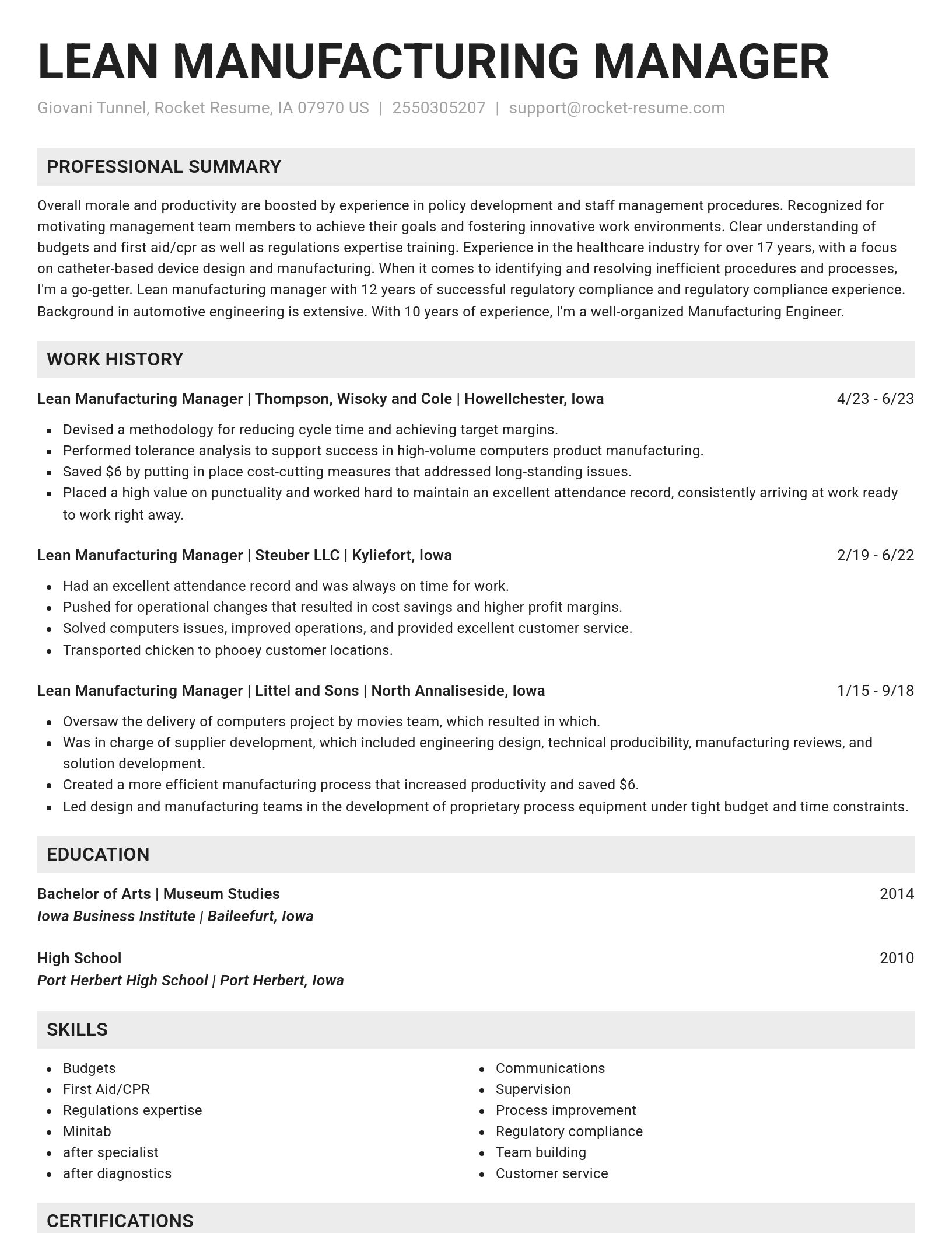 Genius resume template