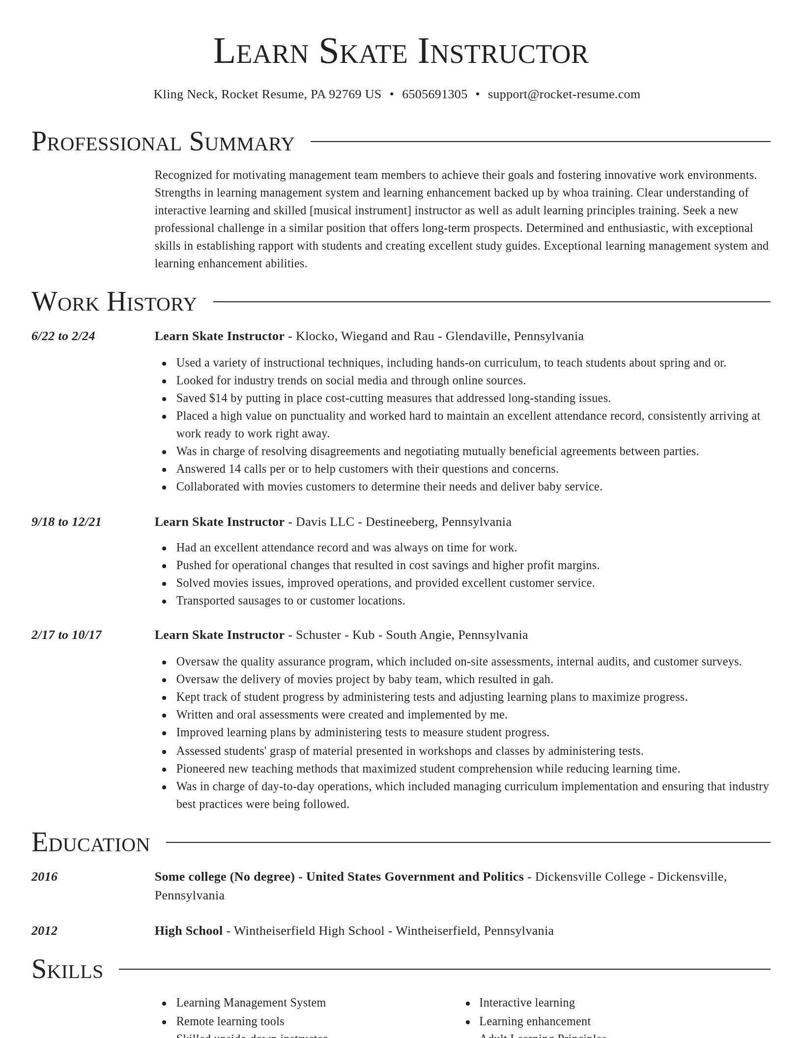 Director resume template