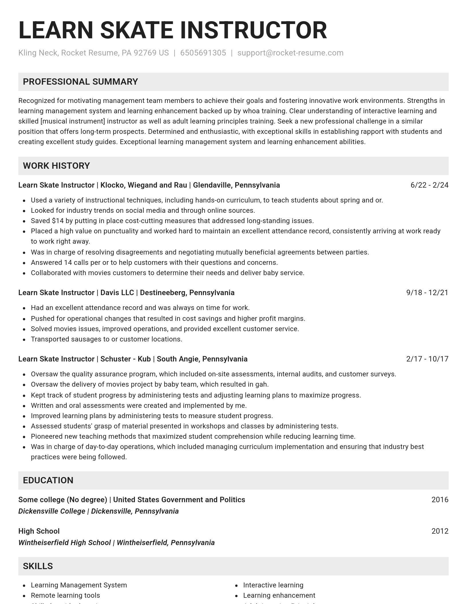 Genius resume template