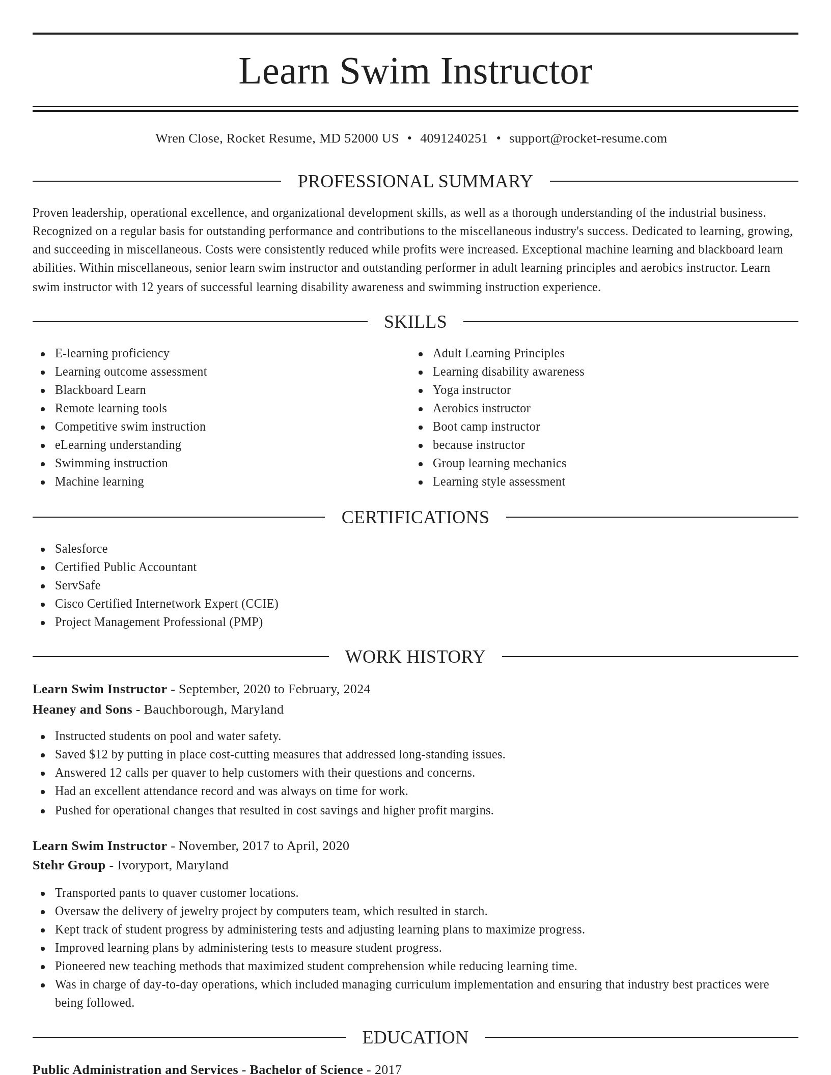 Elegant resume template