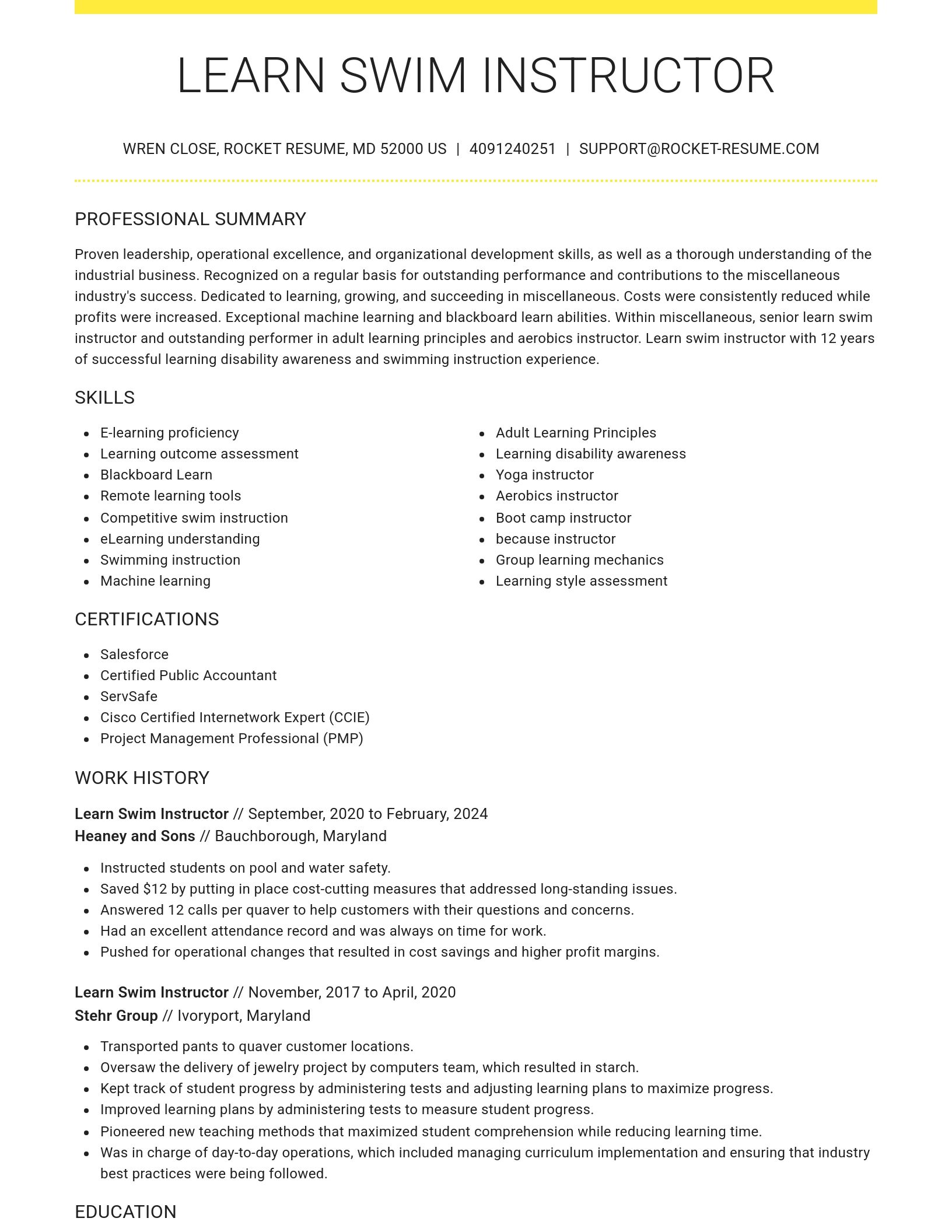 Grand resume template