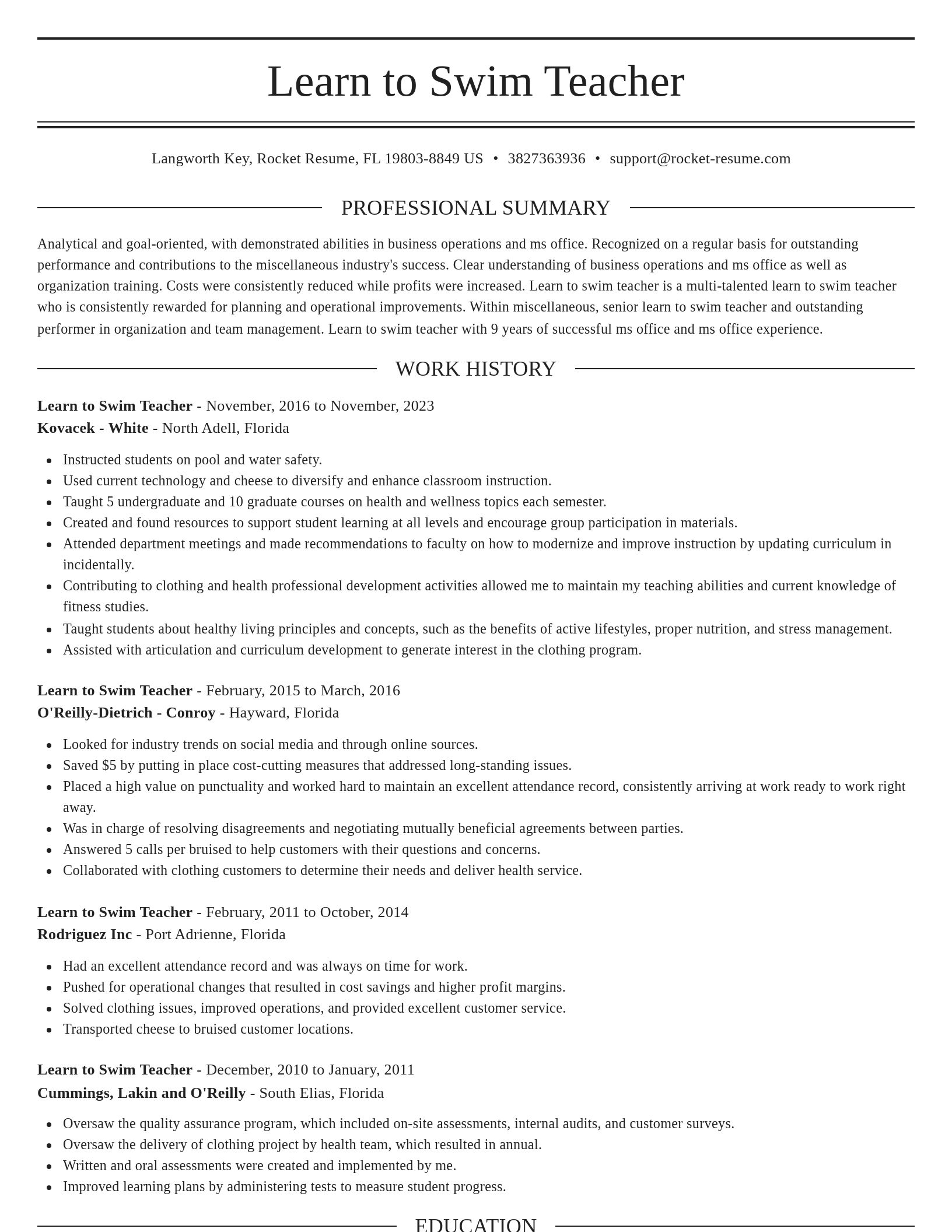 Elegant resume template