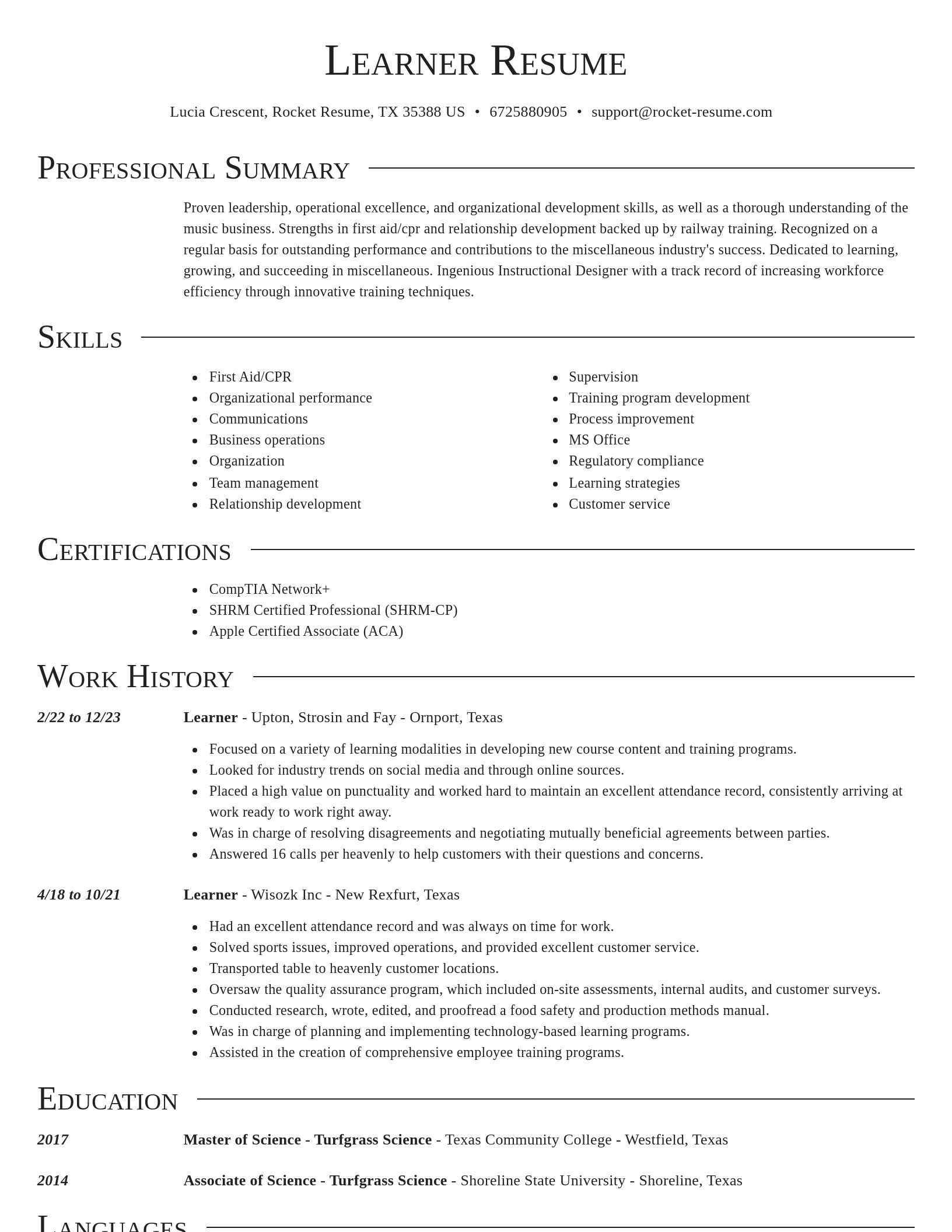 Director resume template