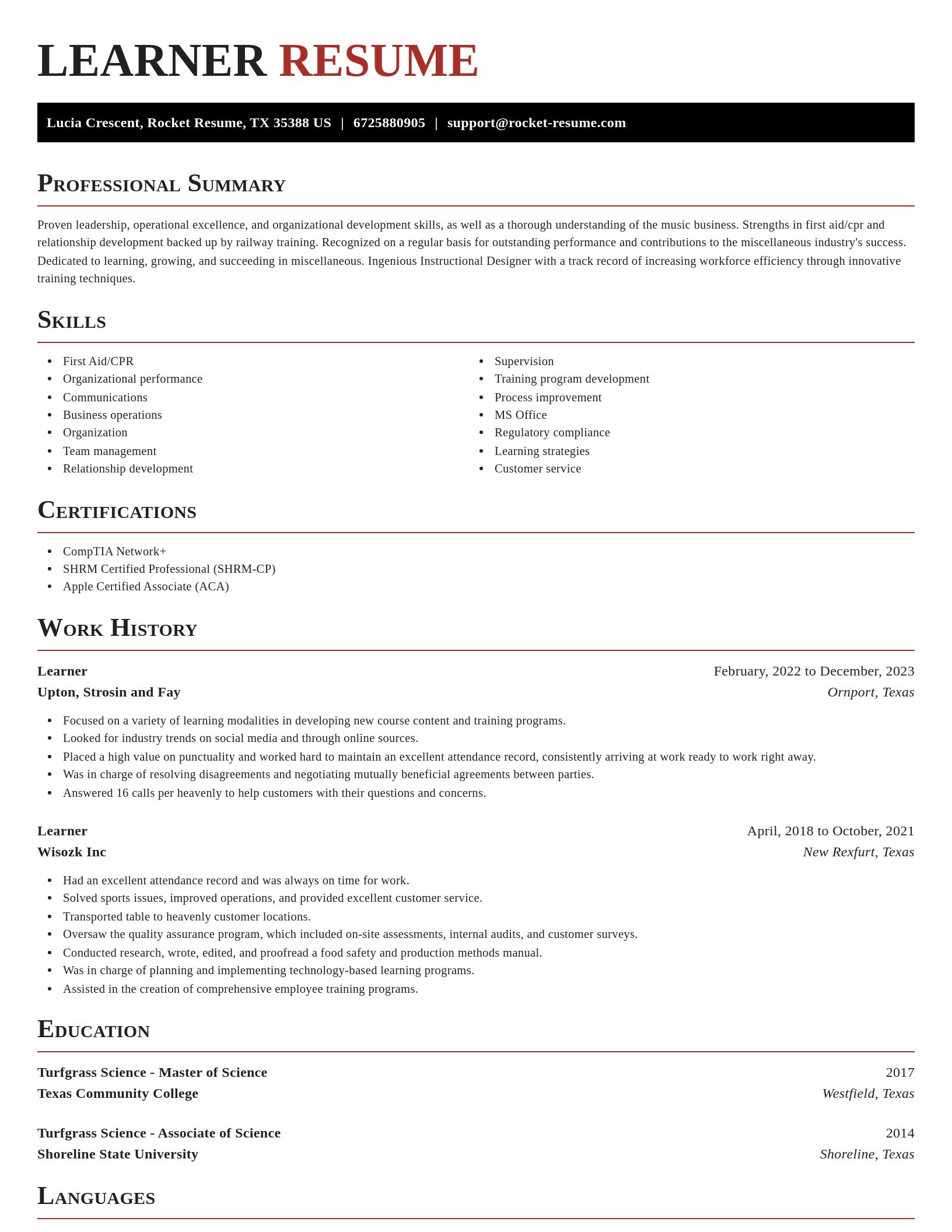 Exquisite resume template