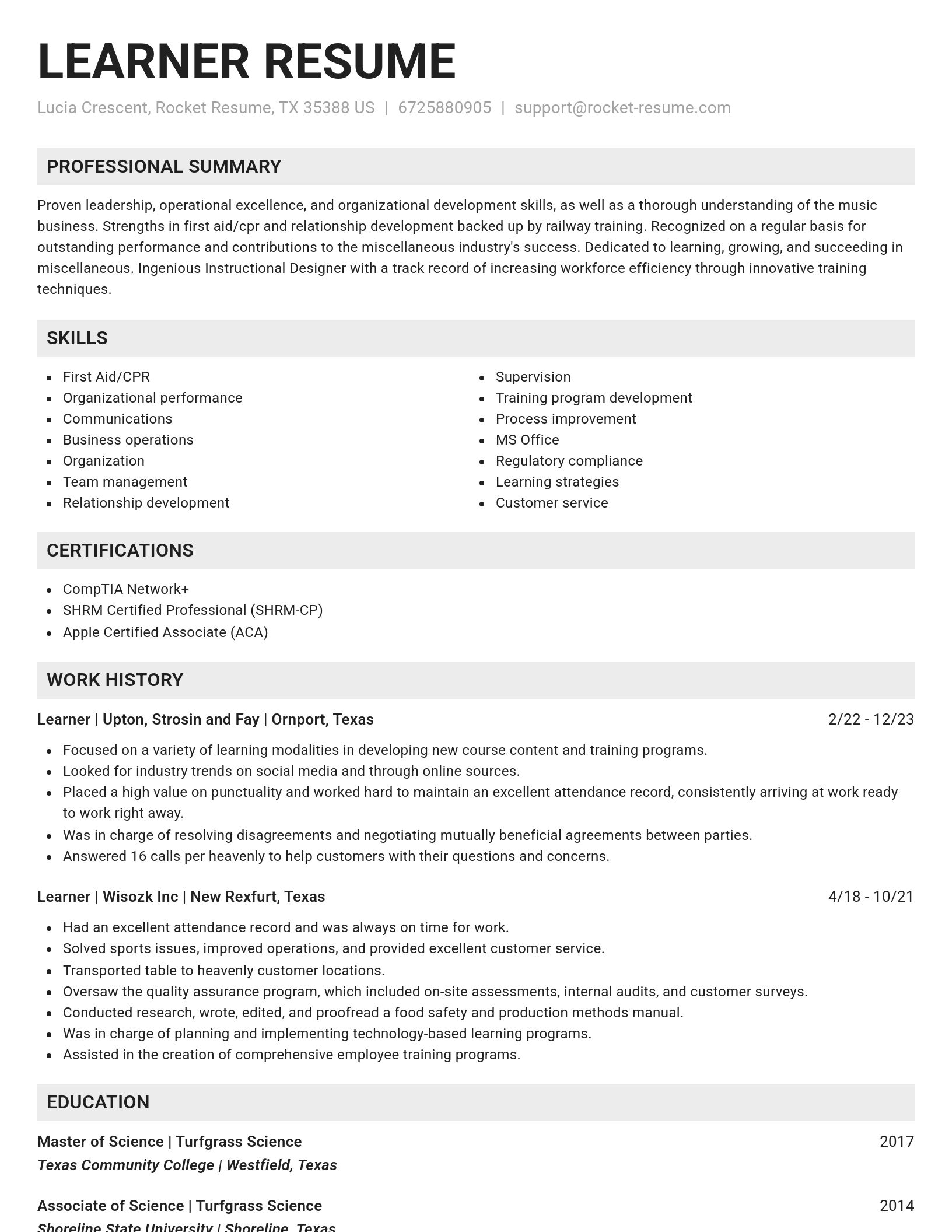 Genius resume template