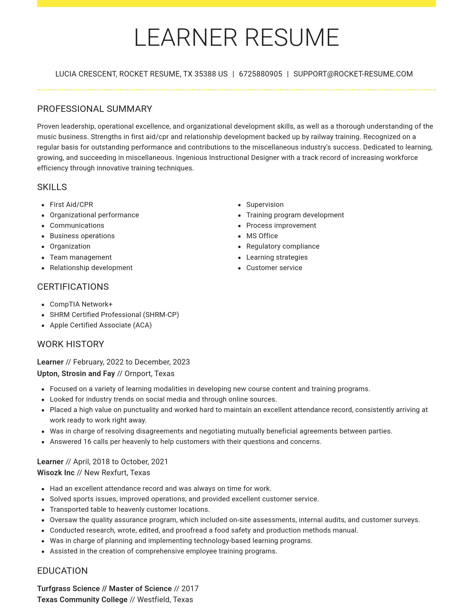 Grand resume template