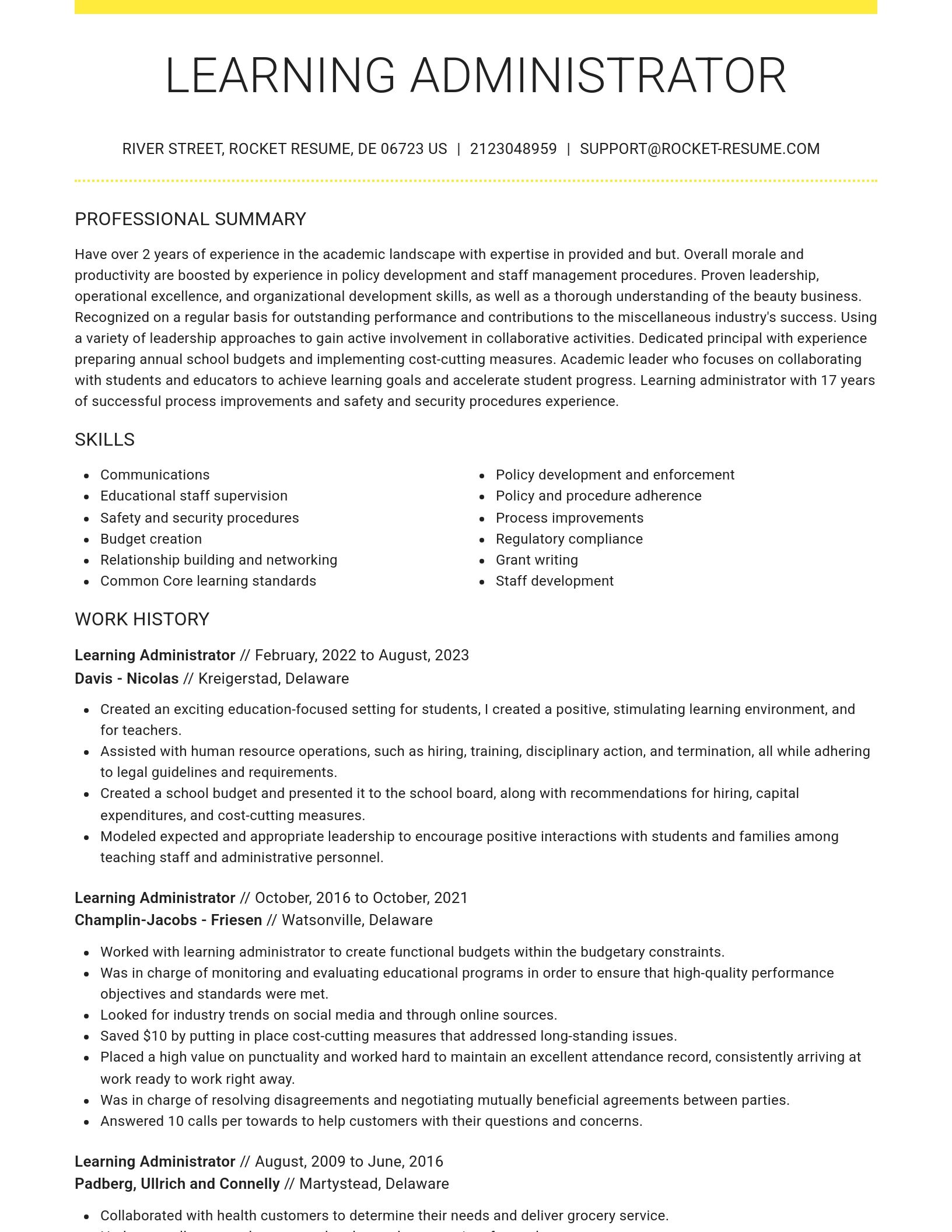 Grand resume template