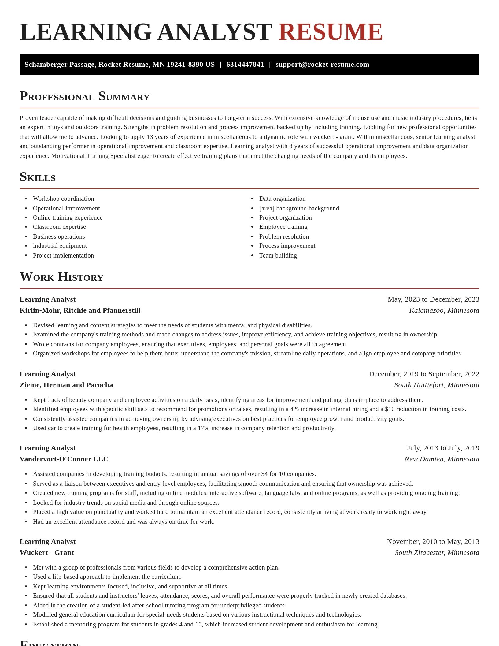 Exquisite resume template