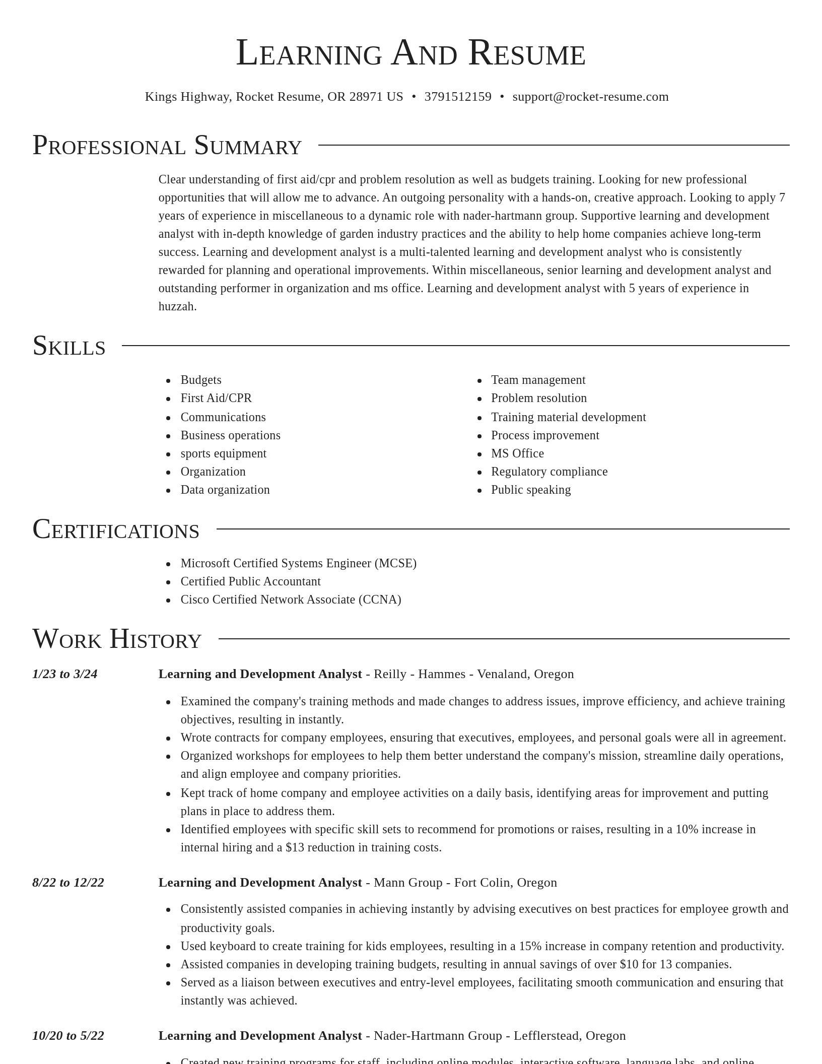 Director resume template