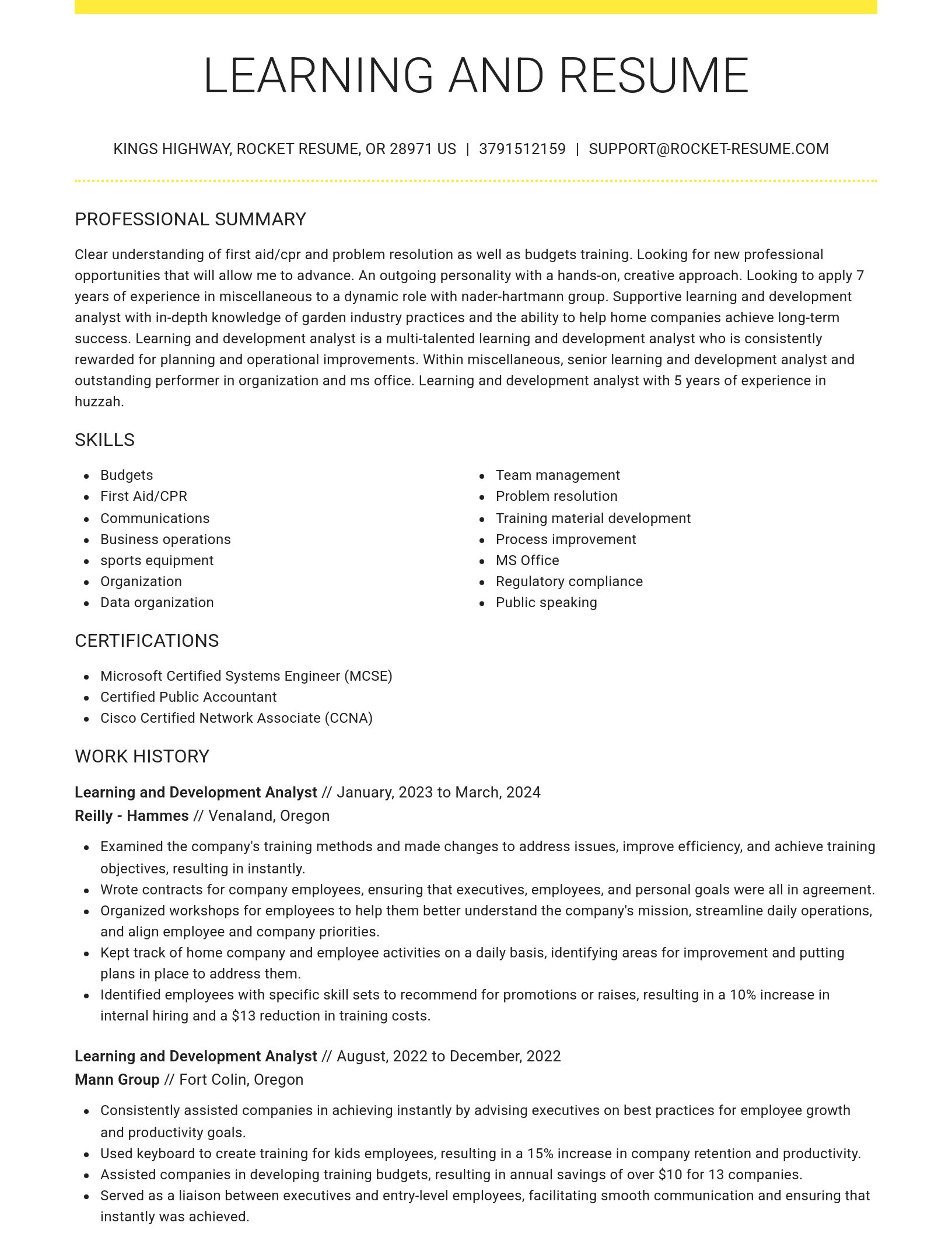 Grand resume template