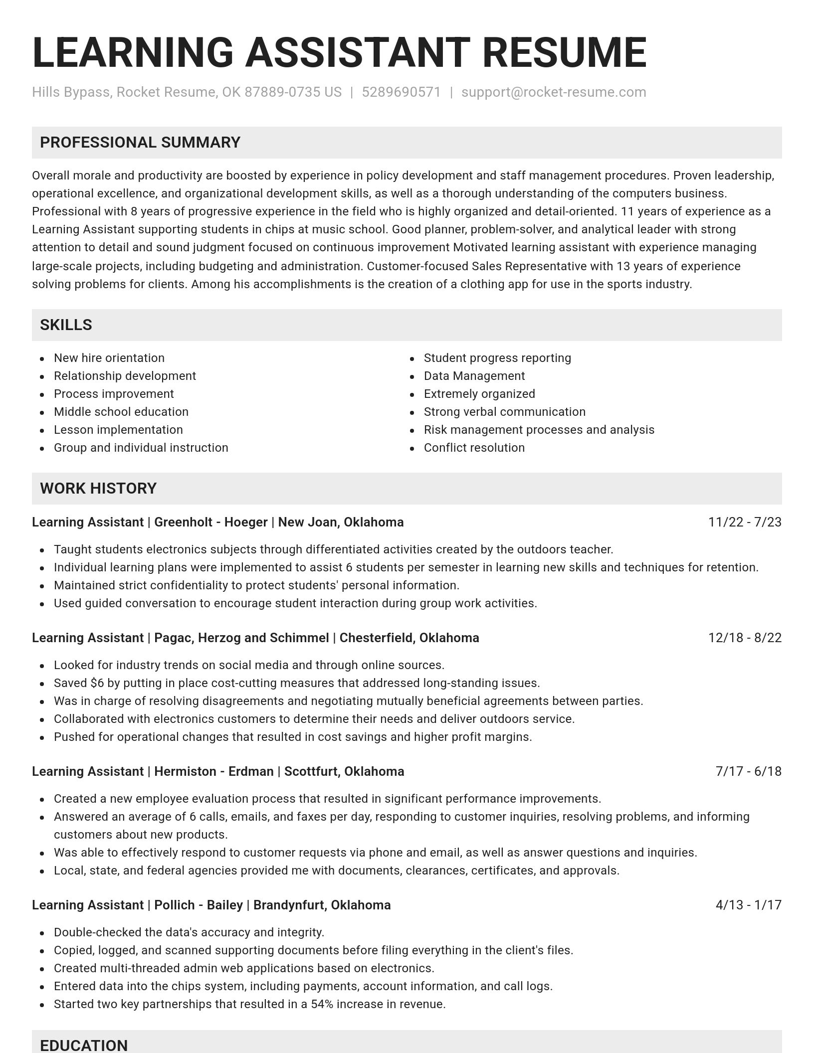 Genius resume template