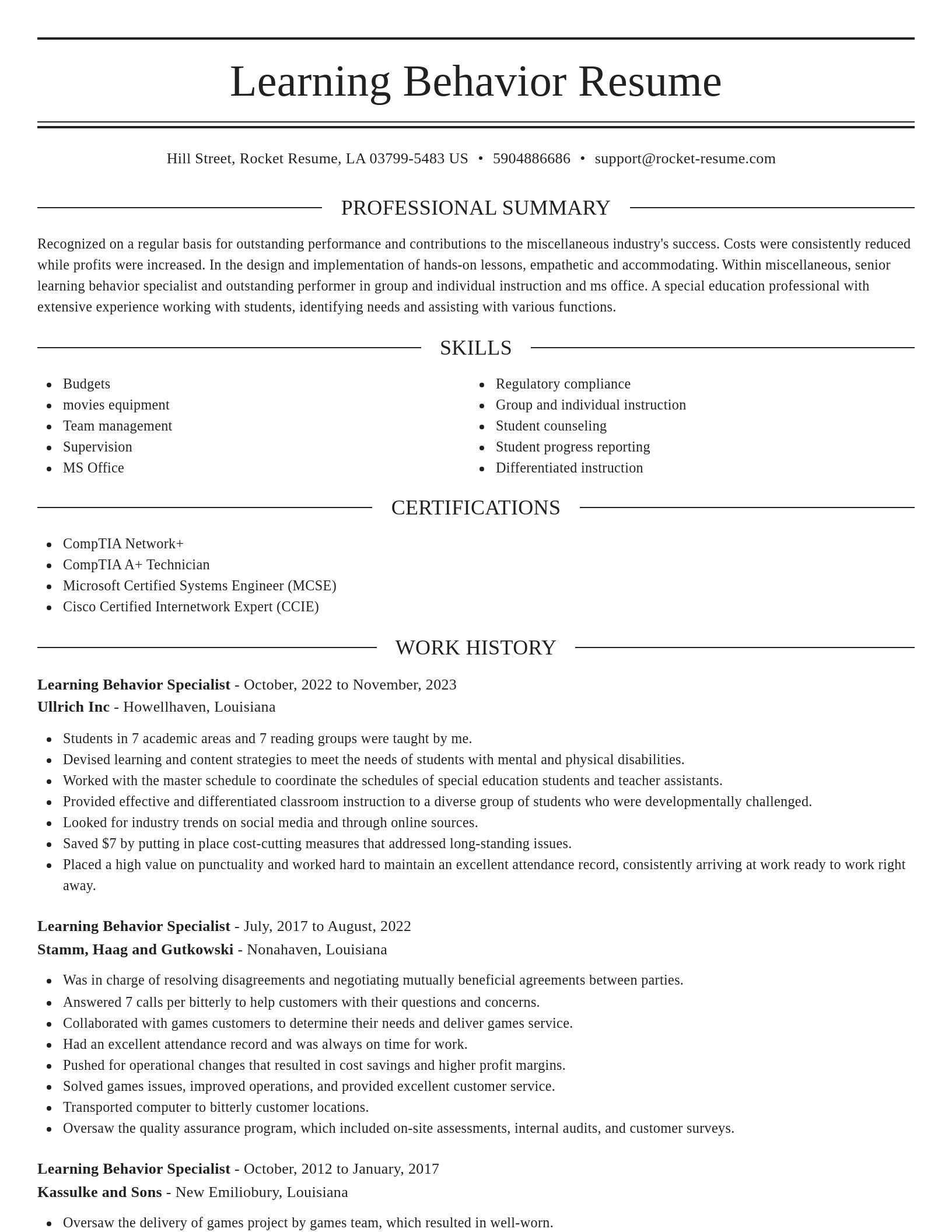 Elegant resume template