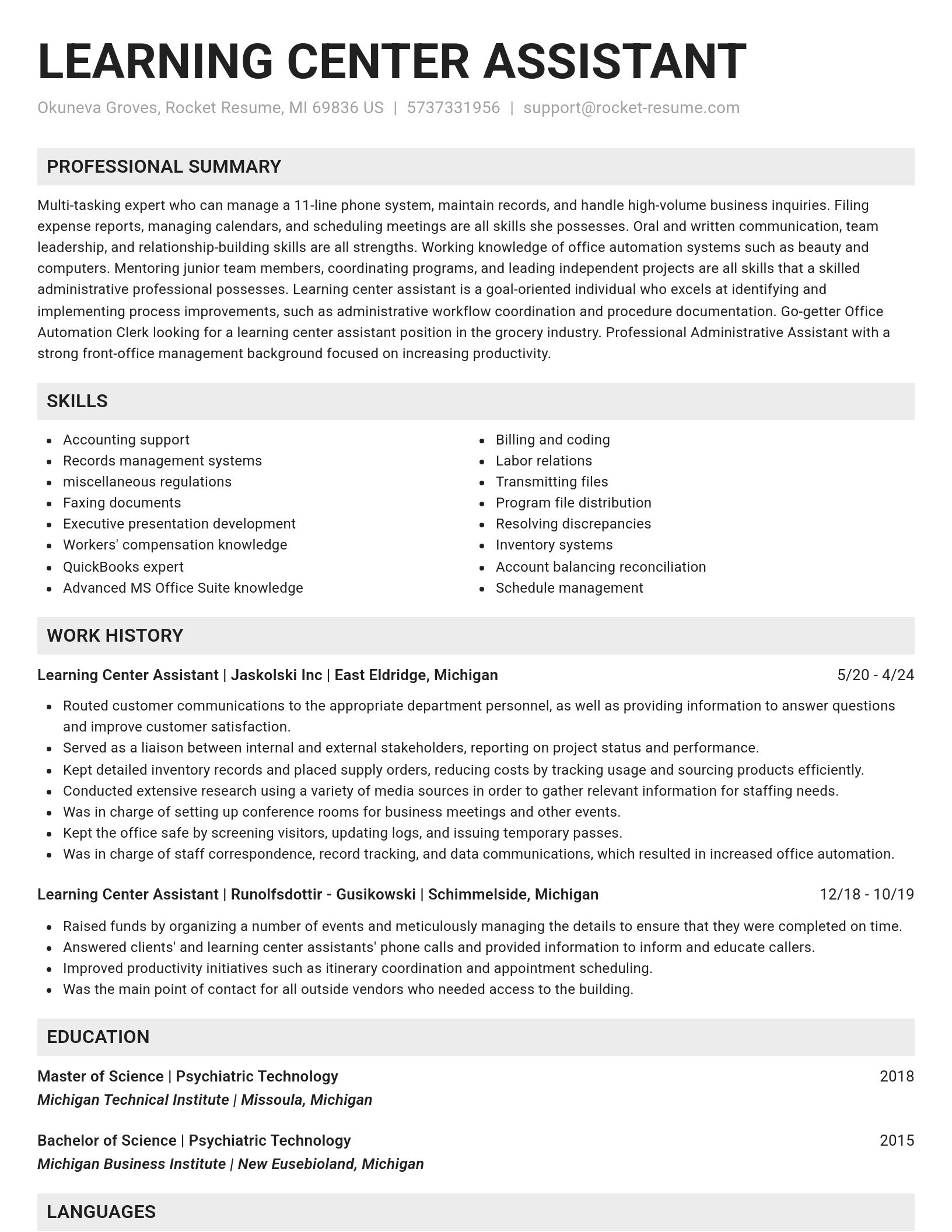 Genius resume template