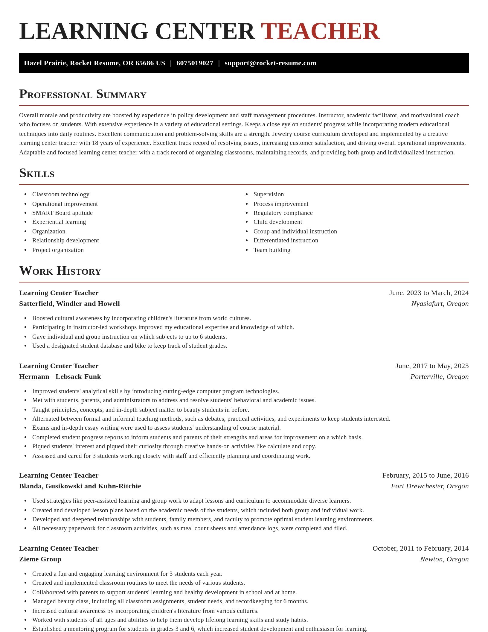 Exquisite resume template