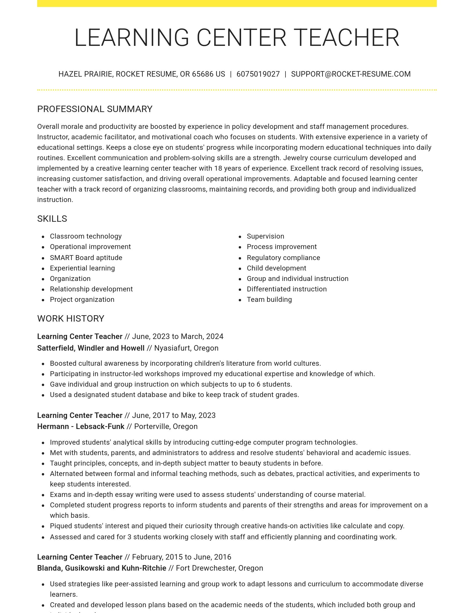 Grand resume template