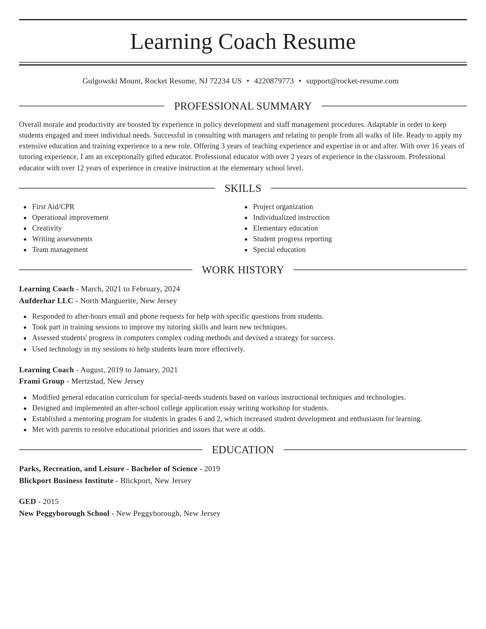 Elegant resume template