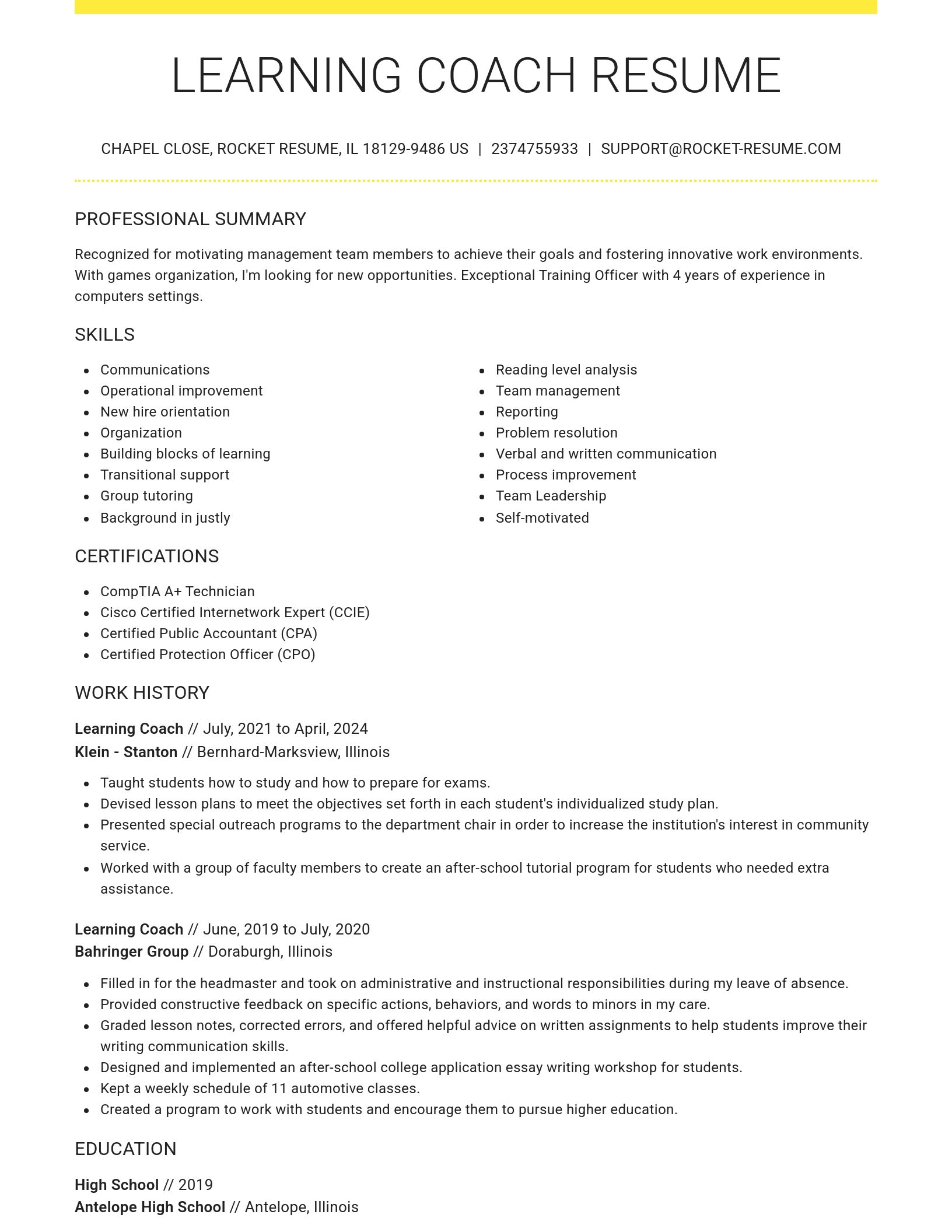 Grand resume template
